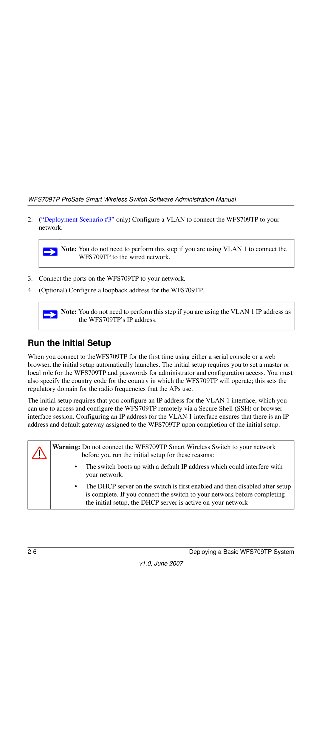 NETGEAR WFS709TP-100NAS manual Run the Initial Setup 