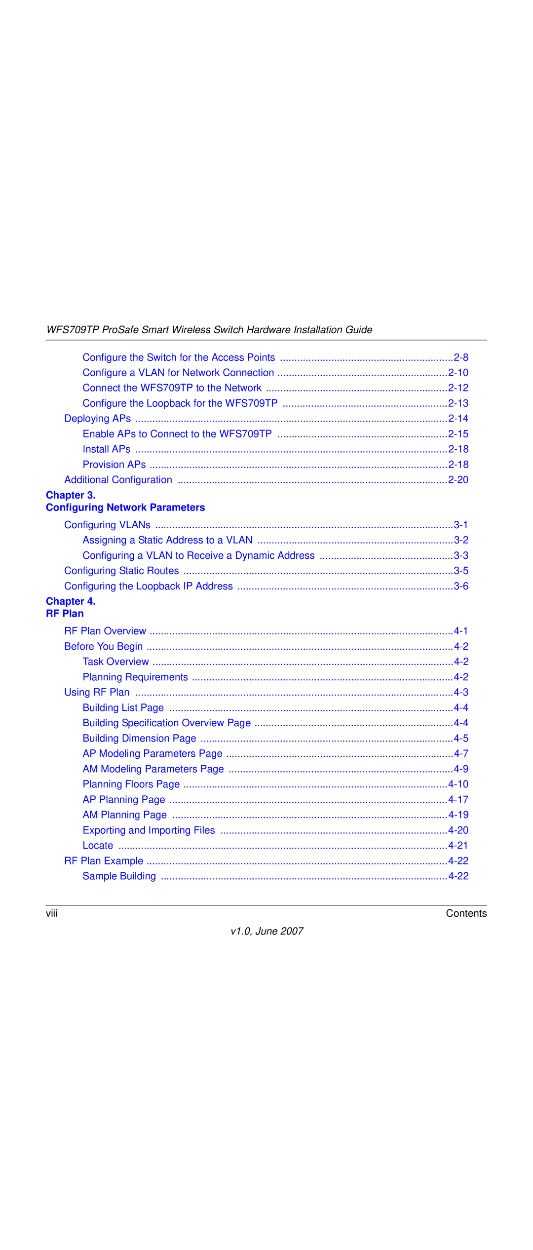 NETGEAR WFS709TP-100NAS manual Chapter Configuring Network Parameters 