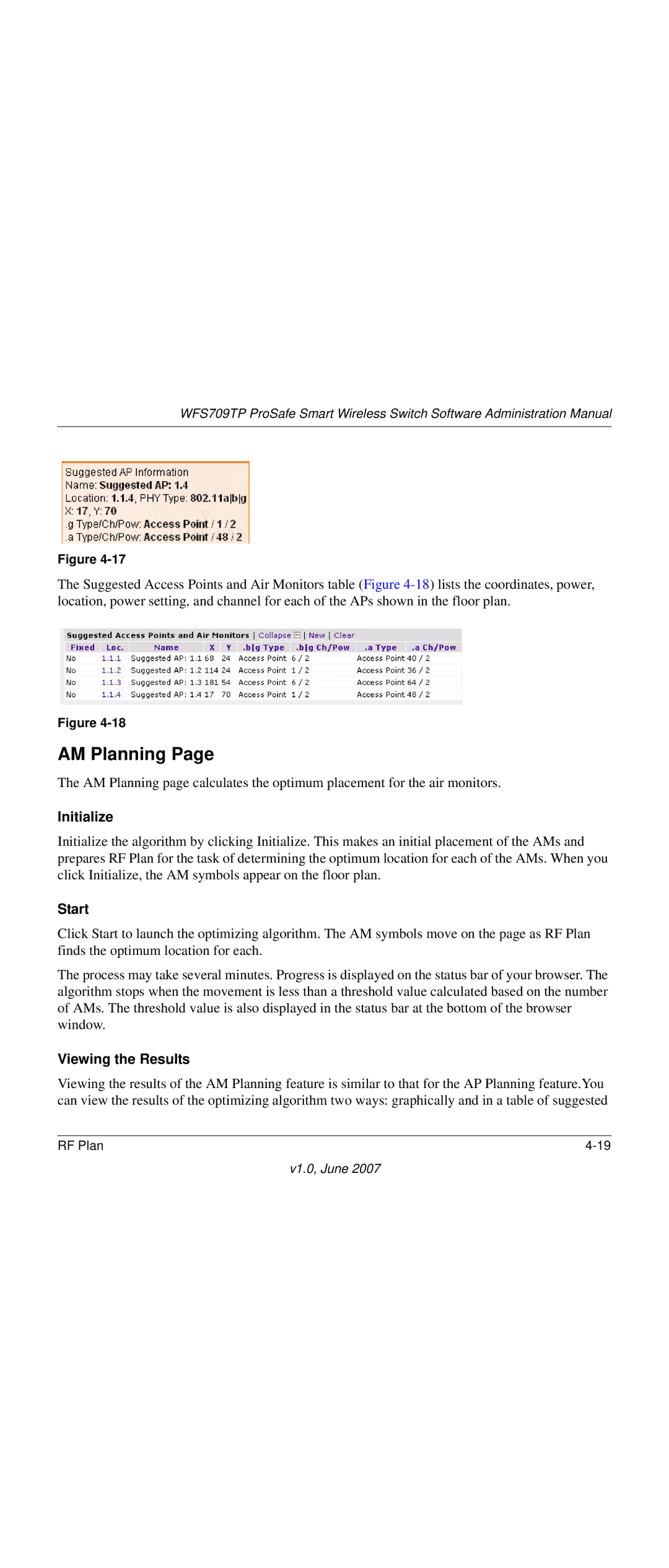 NETGEAR WFS709TP-100NAS manual AM Planning 