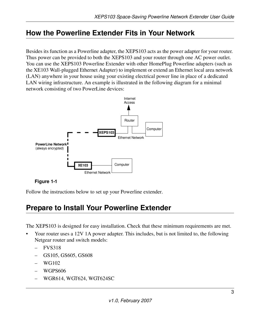 NETGEAR GS605, WG102, WGPS606 How the Powerline Extender Fits in Your Network, Prepare to Install Your Powerline Extender 