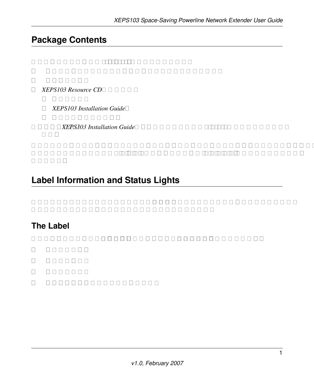 NETGEAR GS608, WG102, WGPS606, GS105, GS605, XE103, WGT624SC manual Package Contents, Label Information and Status Lights 