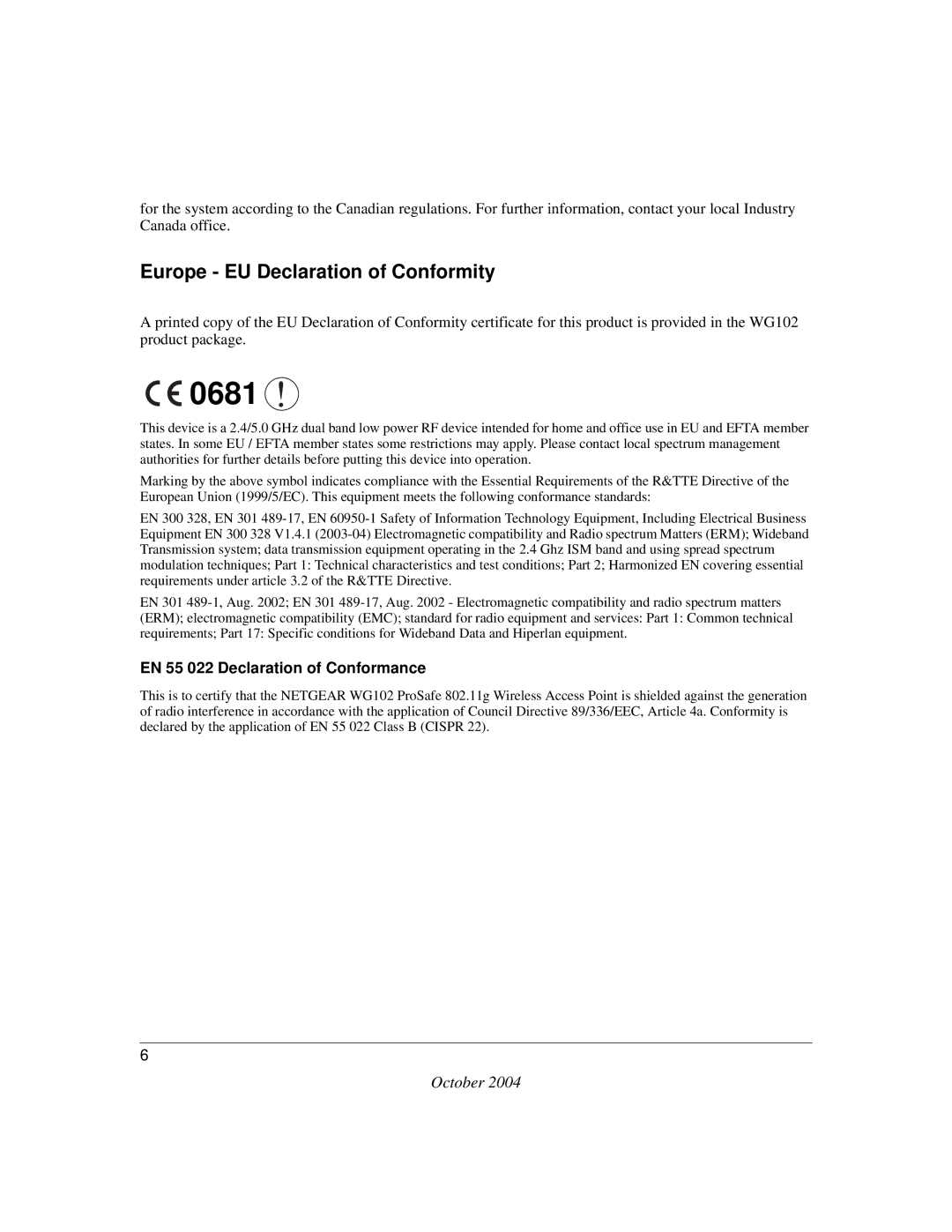 NETGEAR WG102 manual 0681 