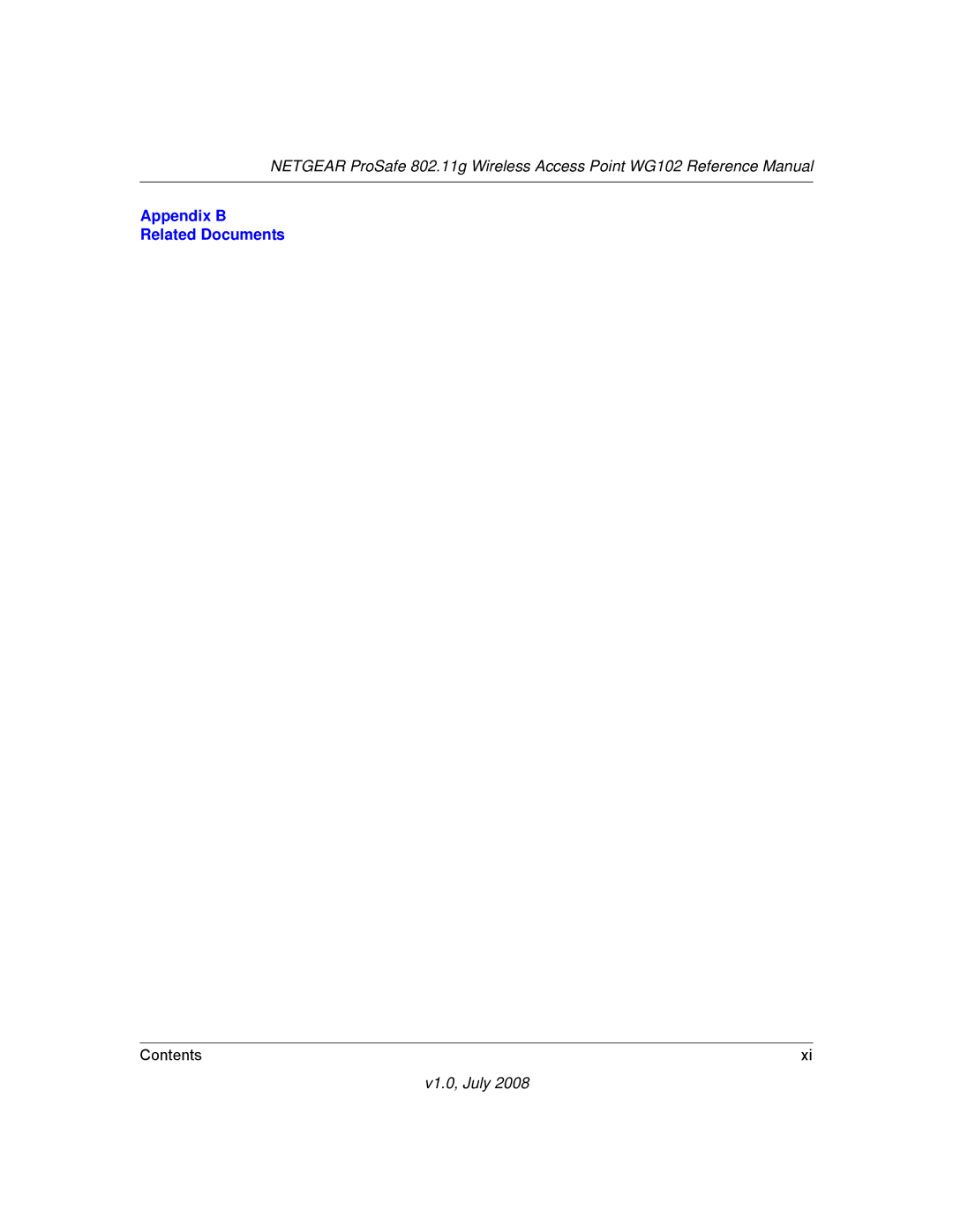 NETGEAR WG102NA manual Appendix B Related Documents 