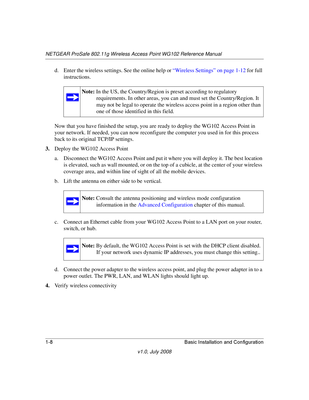 NETGEAR WG102NA manual V1.0, July 