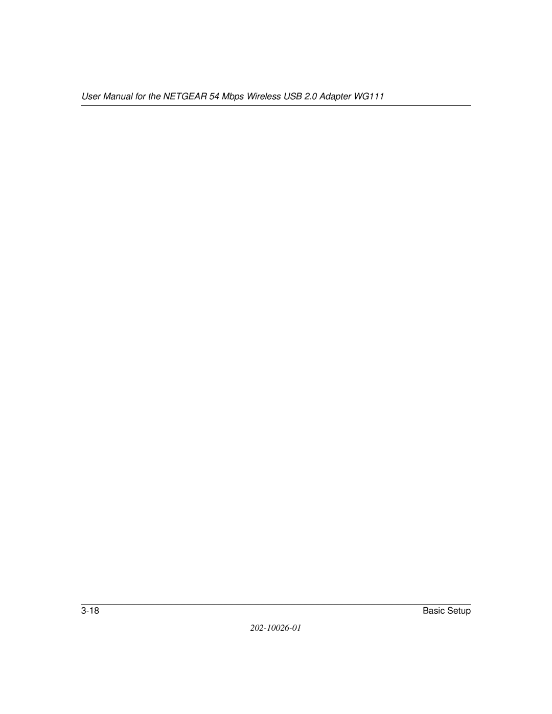 NETGEAR WG111 user manual Basic Setup 