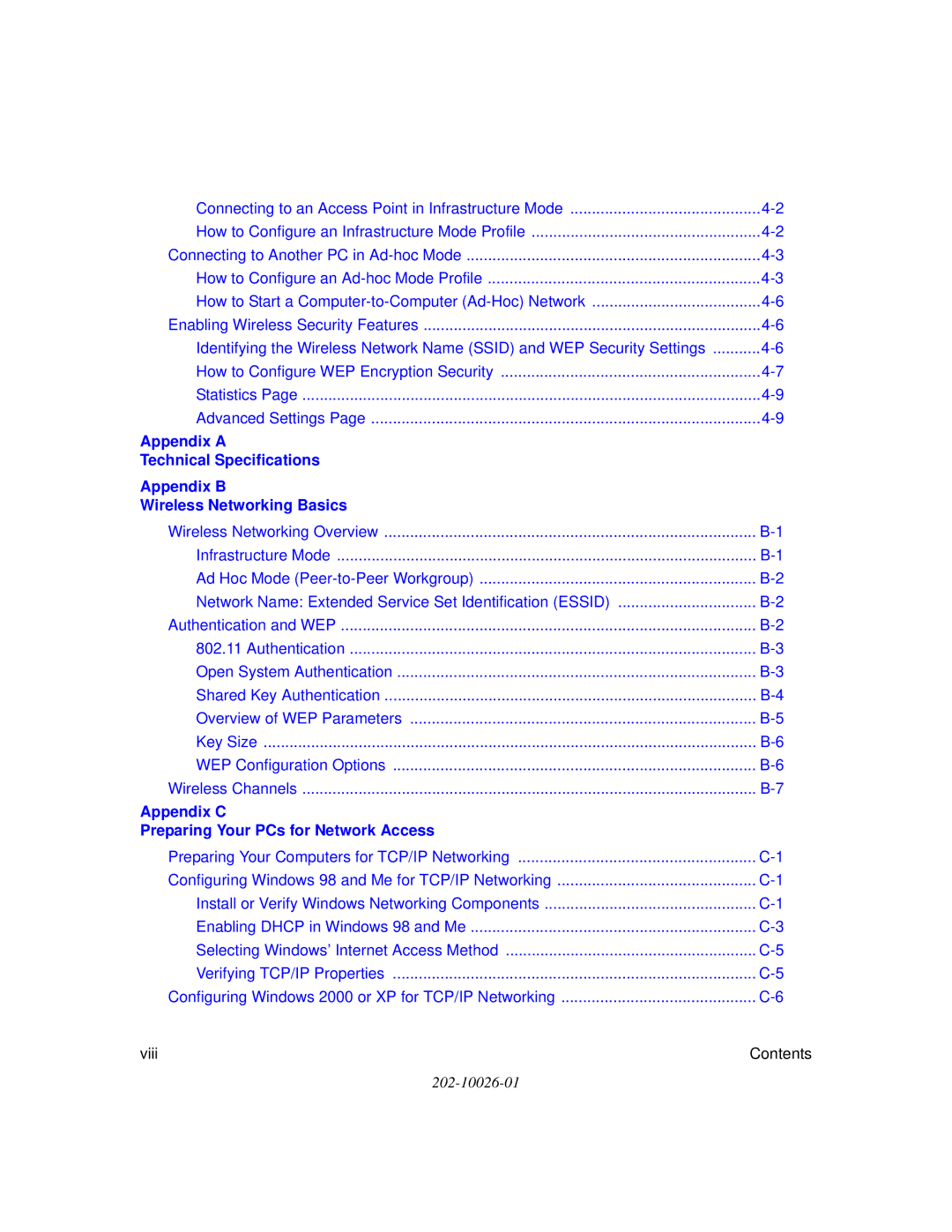 NETGEAR WG111 user manual Appendix C Preparing Your PCs for Network Access 