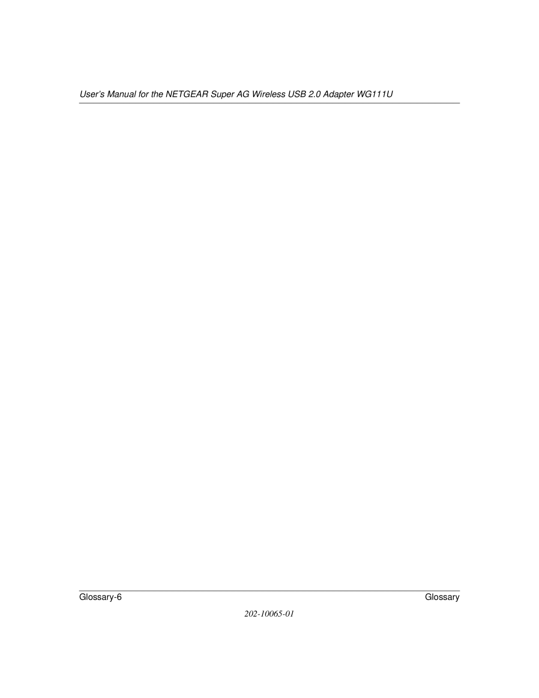 NETGEAR WG111U user manual Glossary-6 