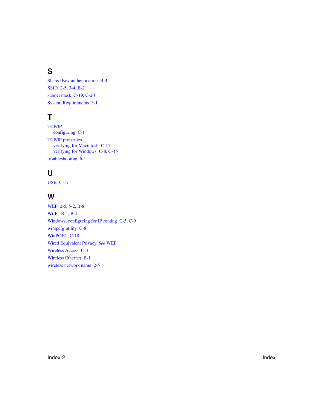 NETGEAR WG111U user manual Index-2 