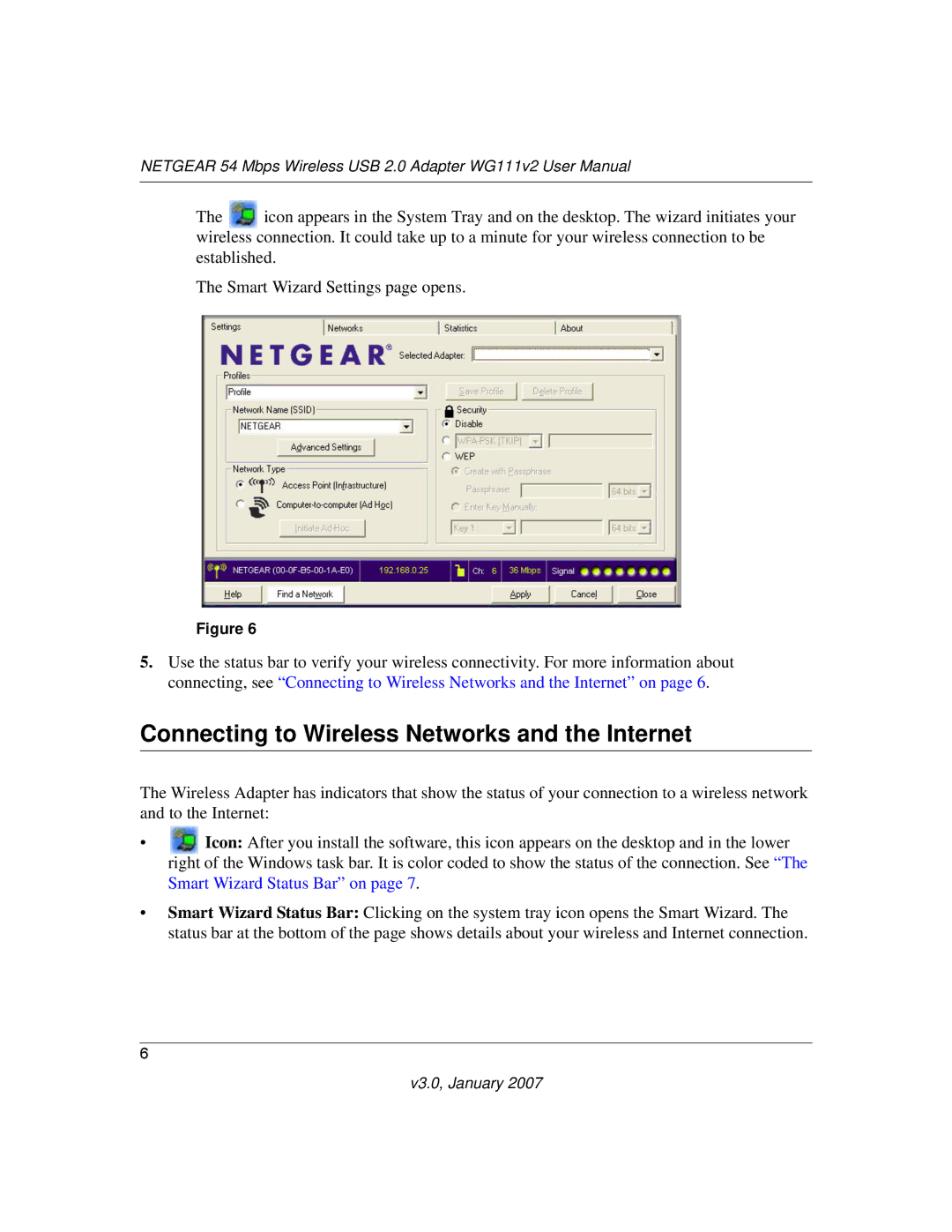 NETGEAR WG111V2 user manual Connecting to Wireless Networks and the Internet 