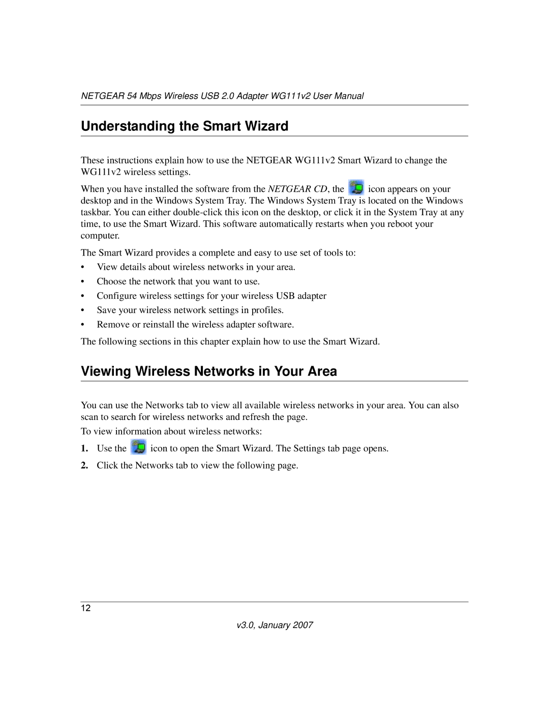 NETGEAR WG111V2 user manual Understanding the Smart Wizard, Viewing Wireless Networks in Your Area 