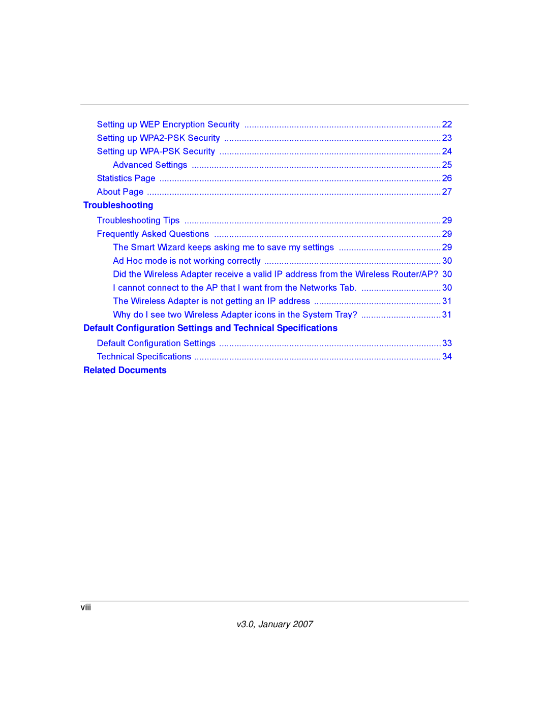 NETGEAR WG111V2 user manual Default Configuration Settings and Technical Specifications 