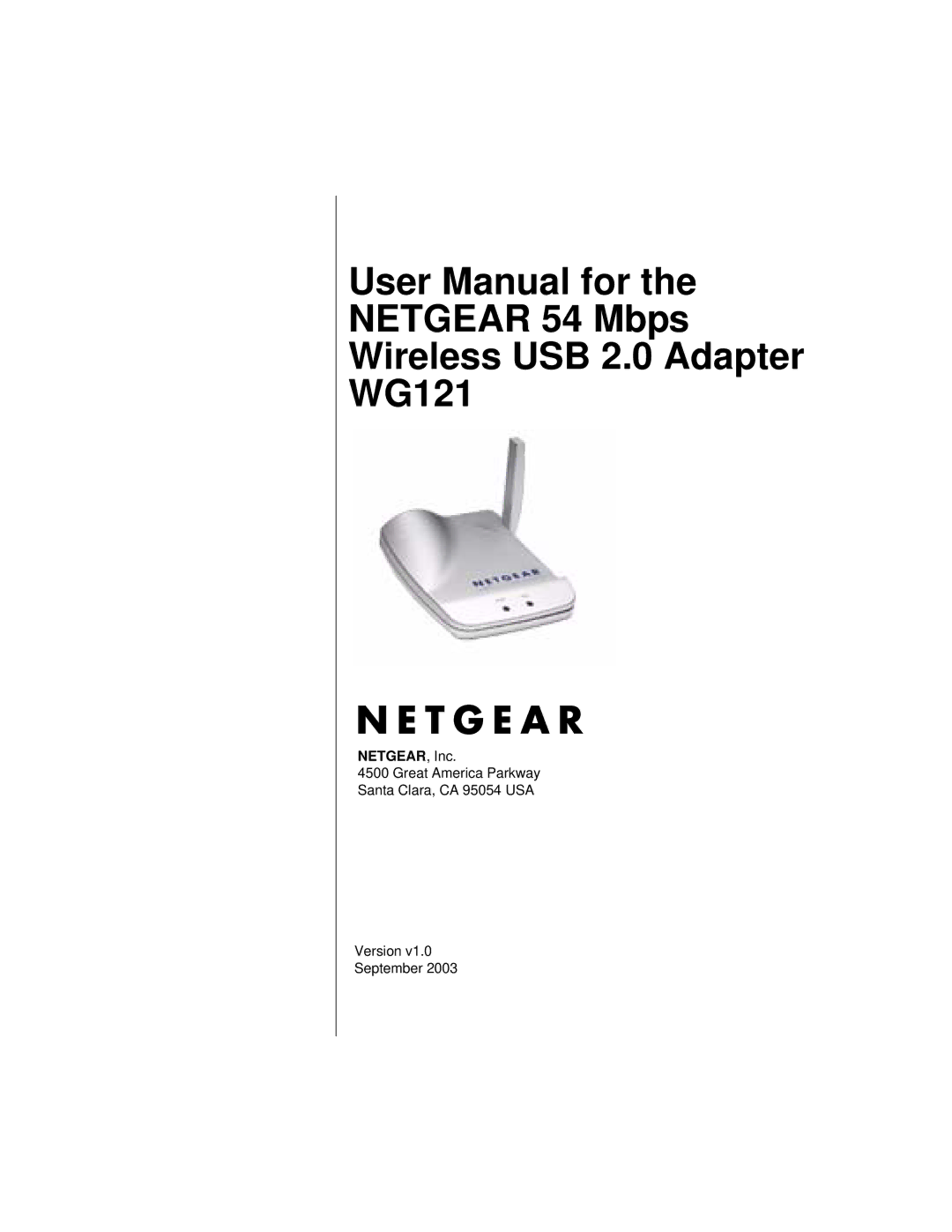 NETGEAR WG121 user manual NETGEAR, Inc 