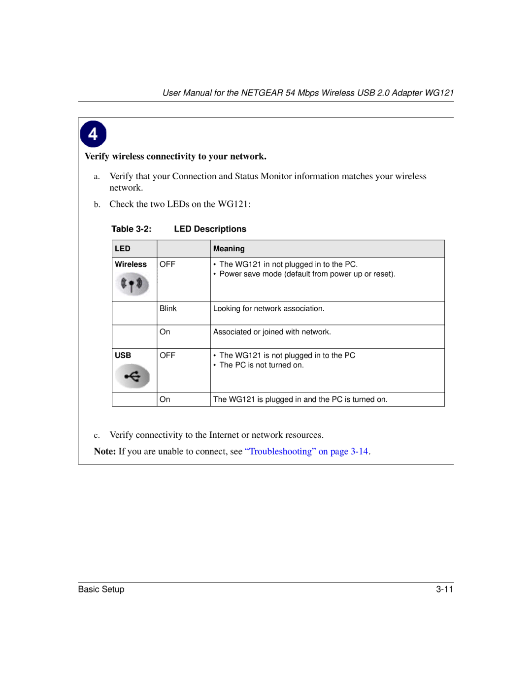 NETGEAR WG121 user manual Verify wireless connectivity to your network 