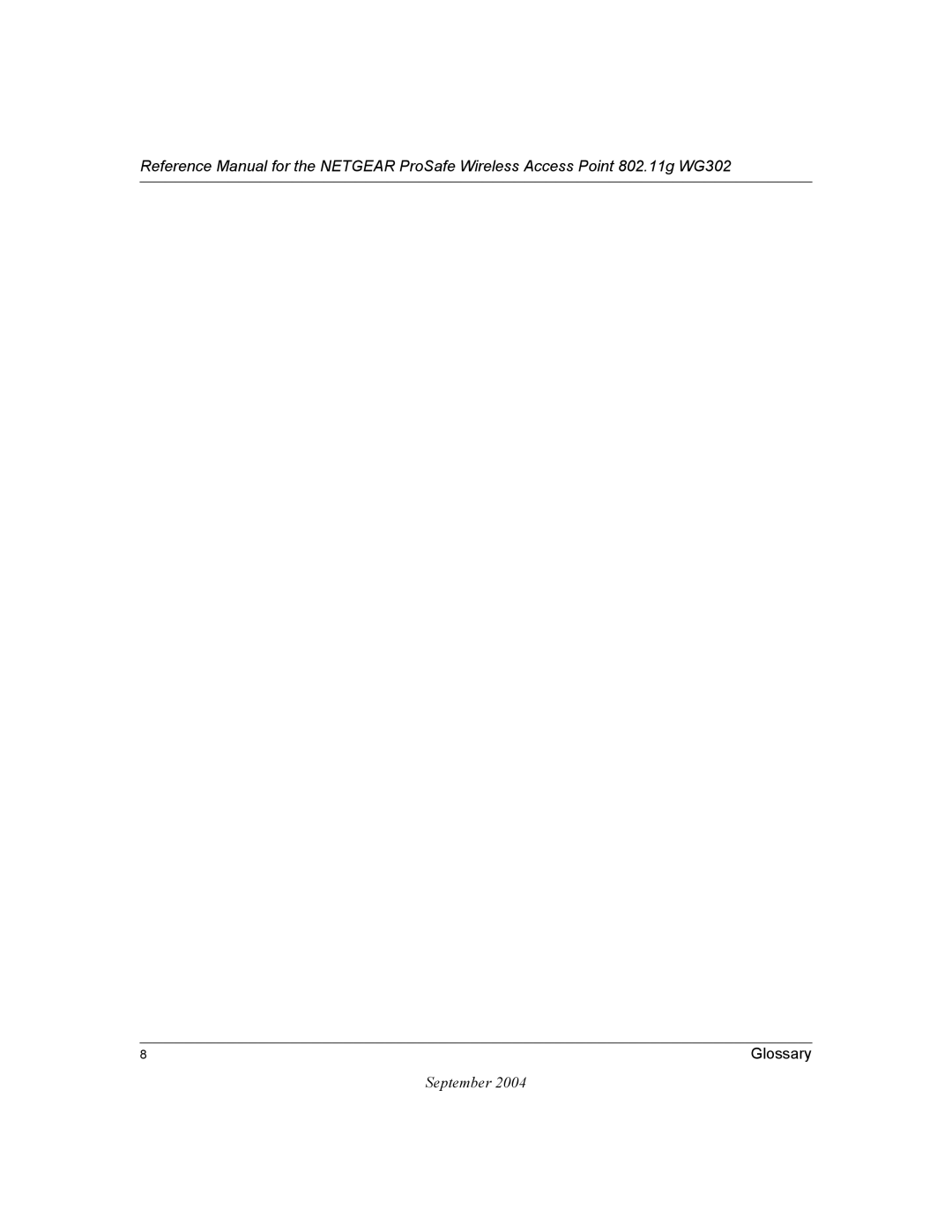 NETGEAR WG302 manual Glossary 