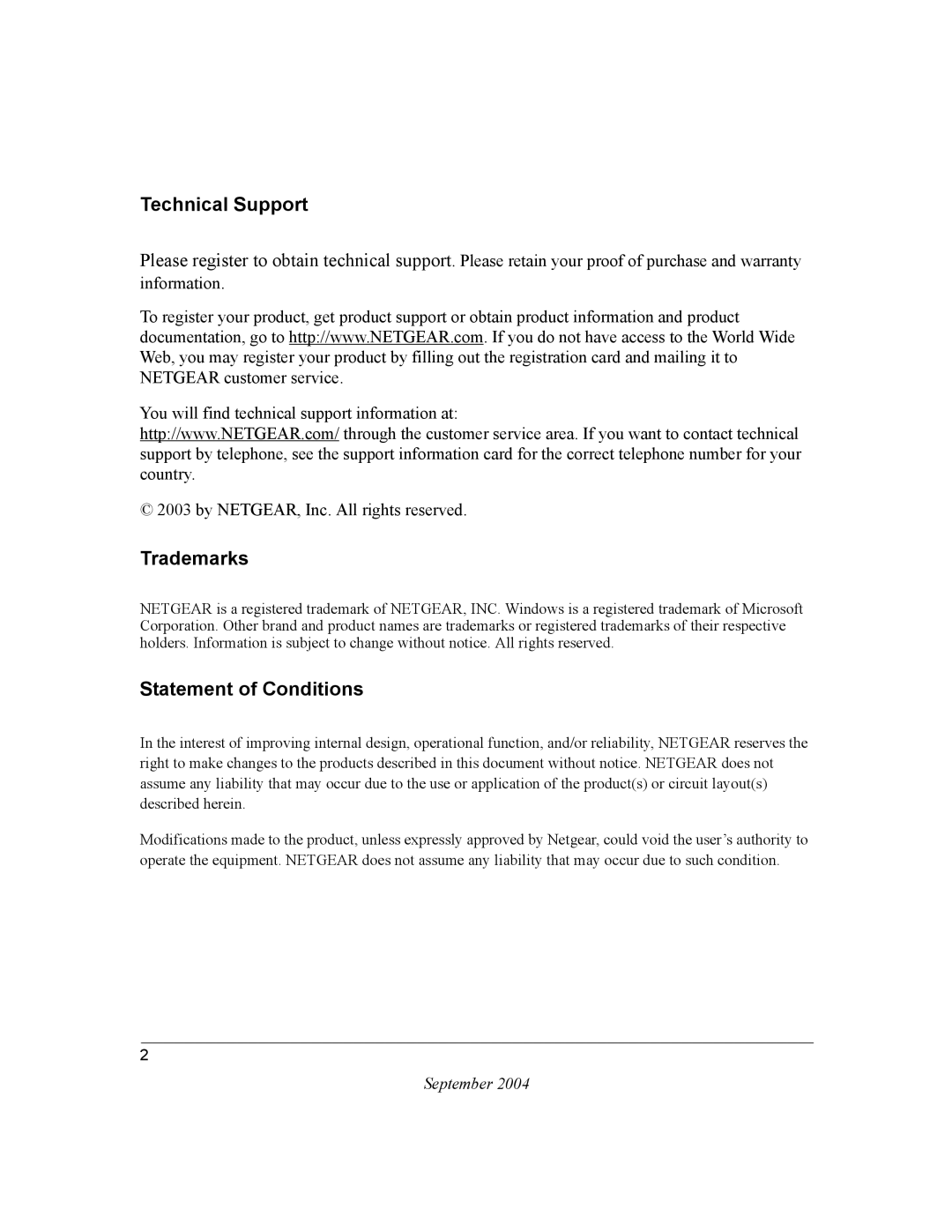 NETGEAR WG302 manual Technical Support 