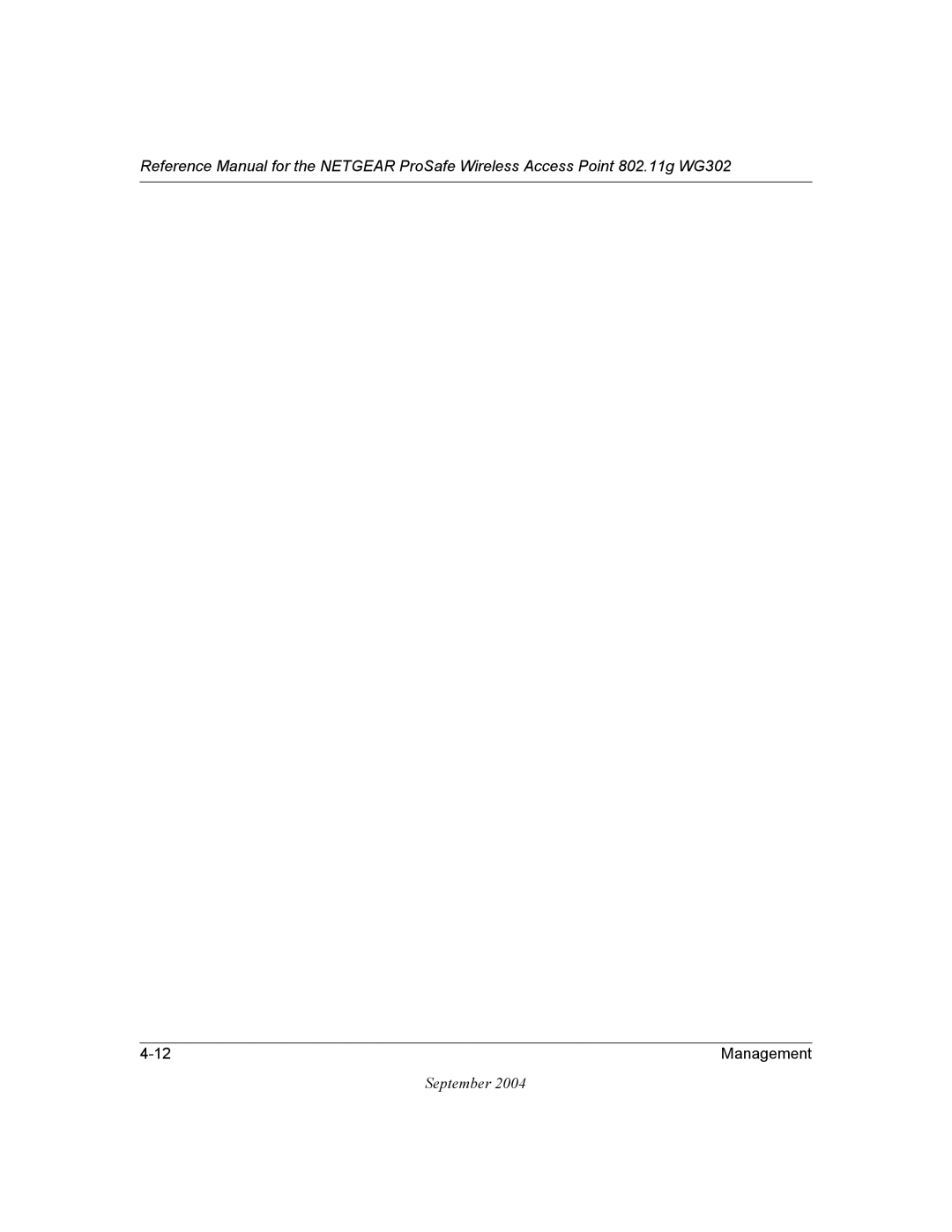 NETGEAR WG302 manual Management 