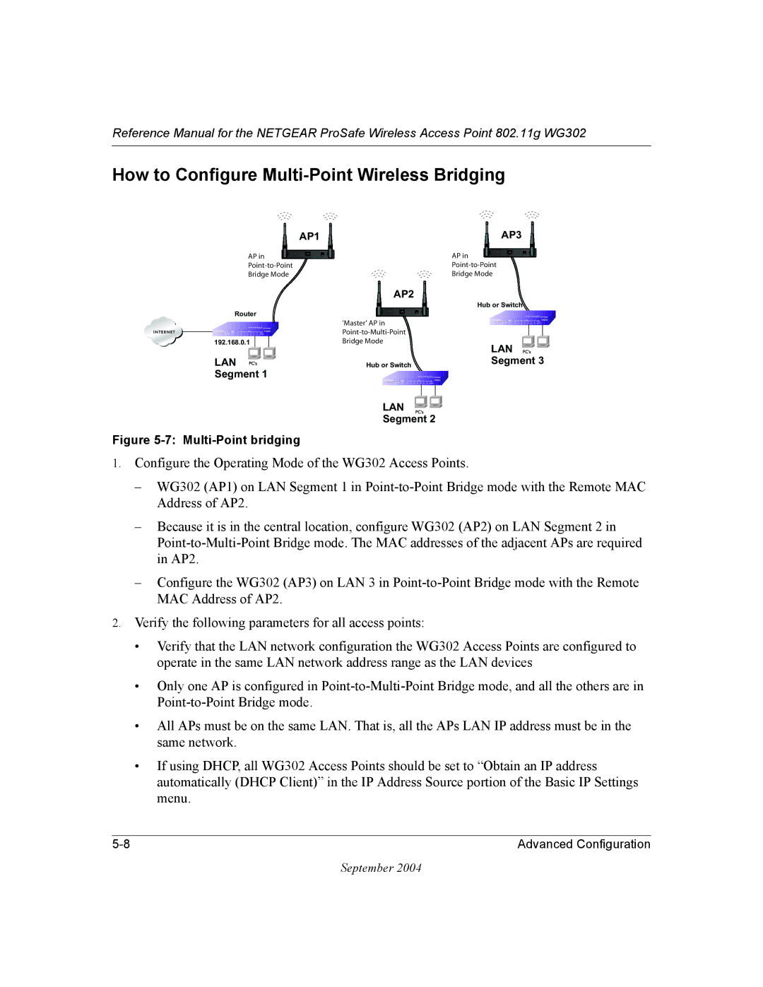 NETGEAR manual How to Configure Multi, Configure the Operating Mode WG302 AP1 on LAN 