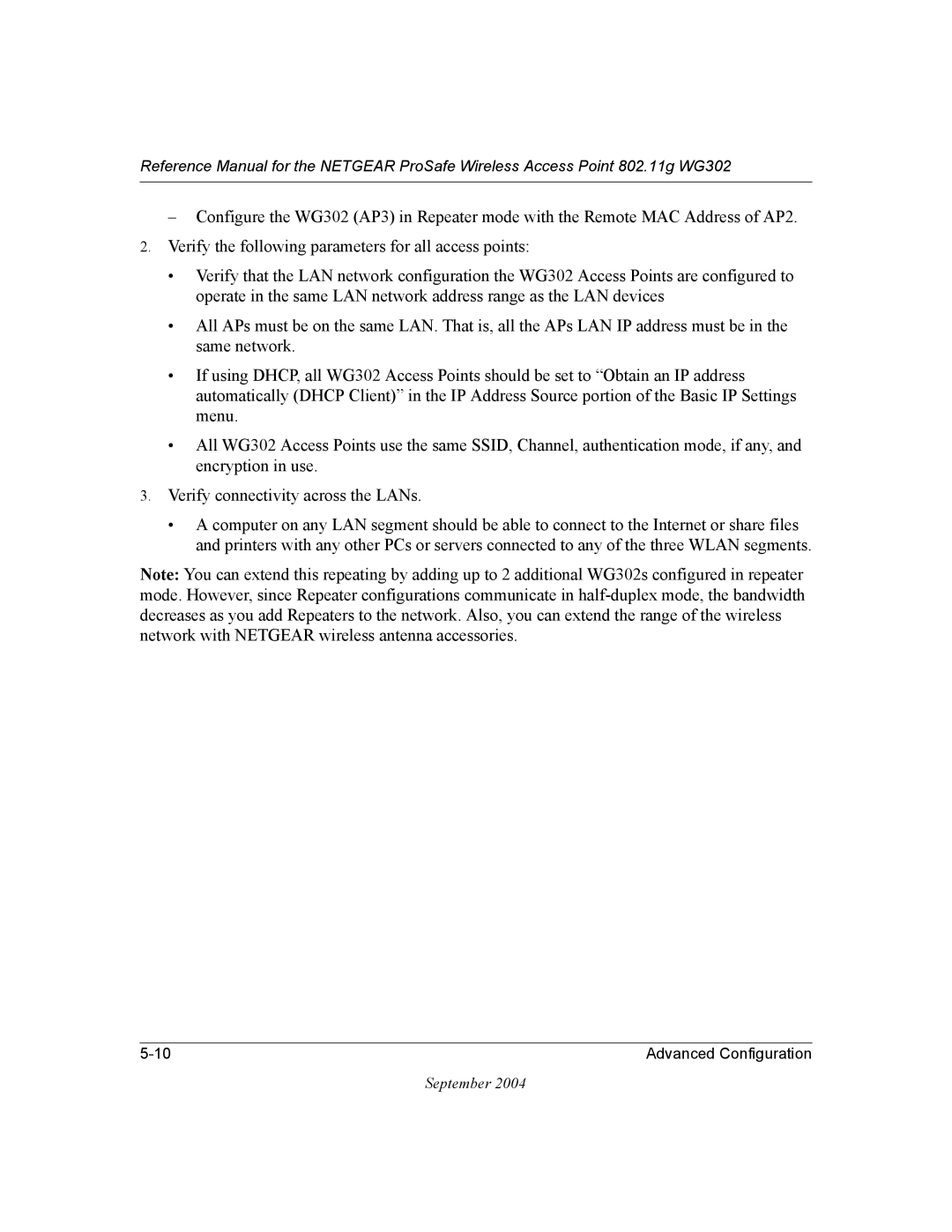 NETGEAR WG302 manual Advanced Configuration 