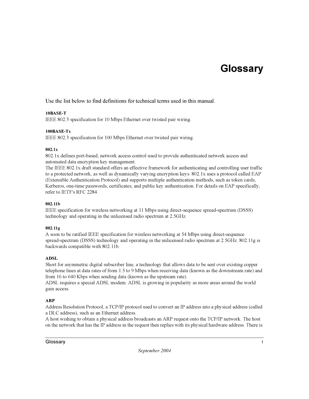 NETGEAR WG302 manual Glossary 