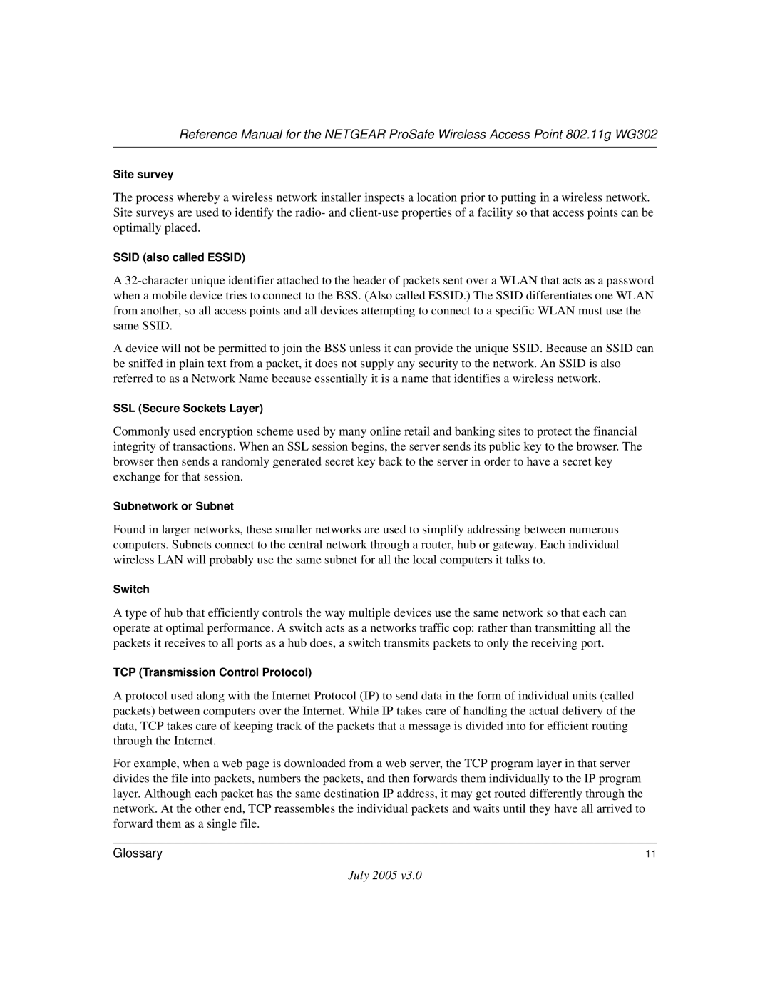 NETGEAR WG302NA manual Site survey 