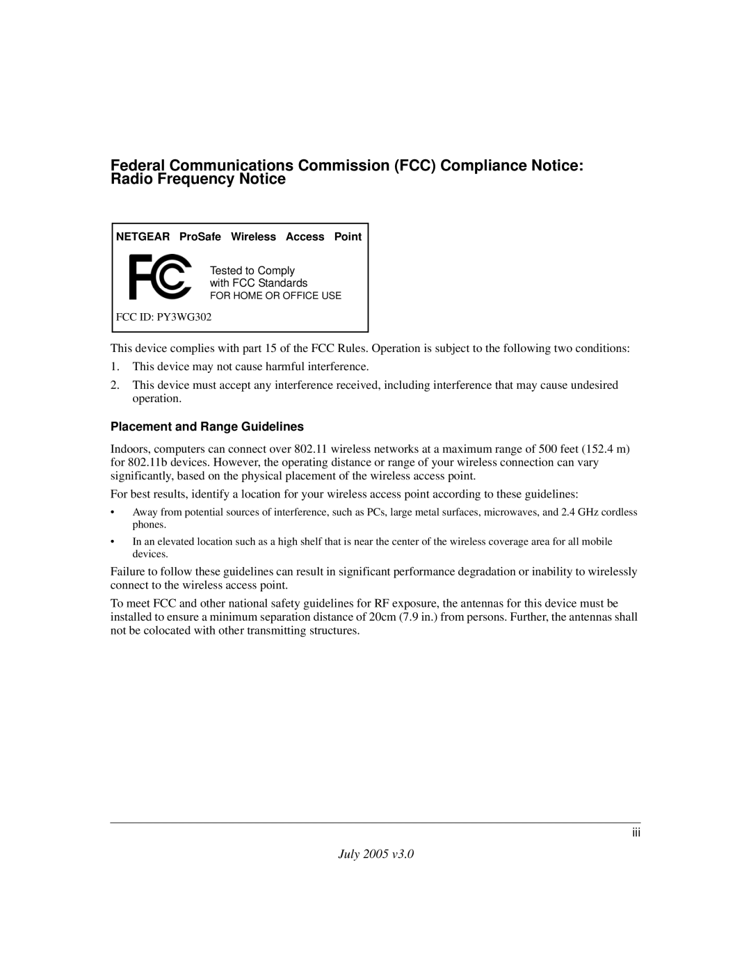 NETGEAR WG302NA manual Placement and Range Guidelines 