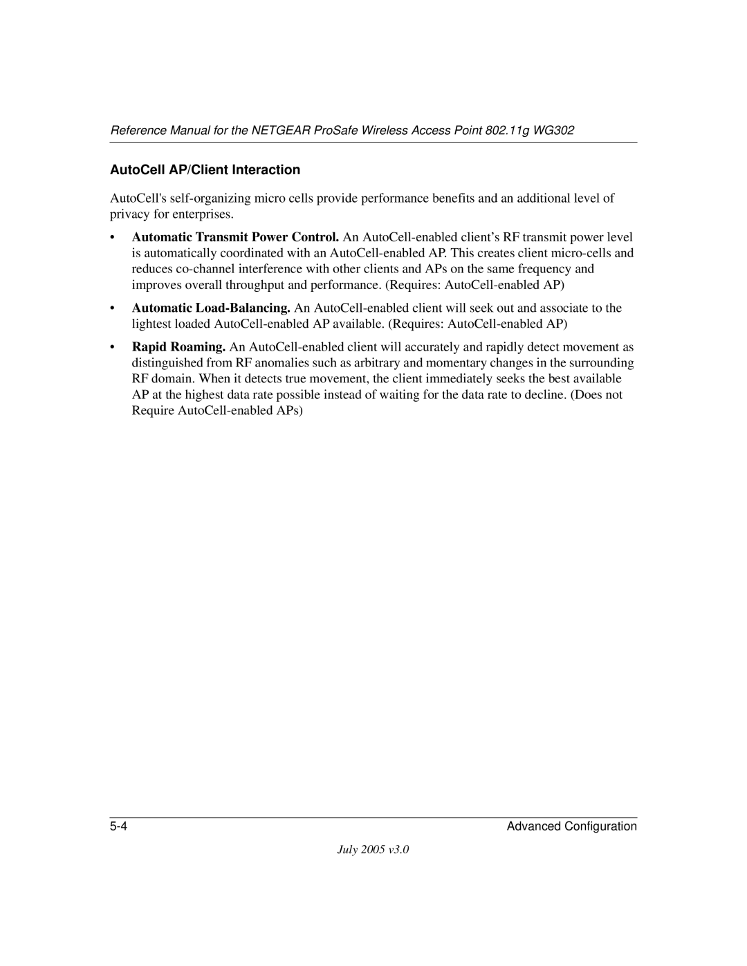 NETGEAR WG302NA manual AutoCell AP/Client Interaction 