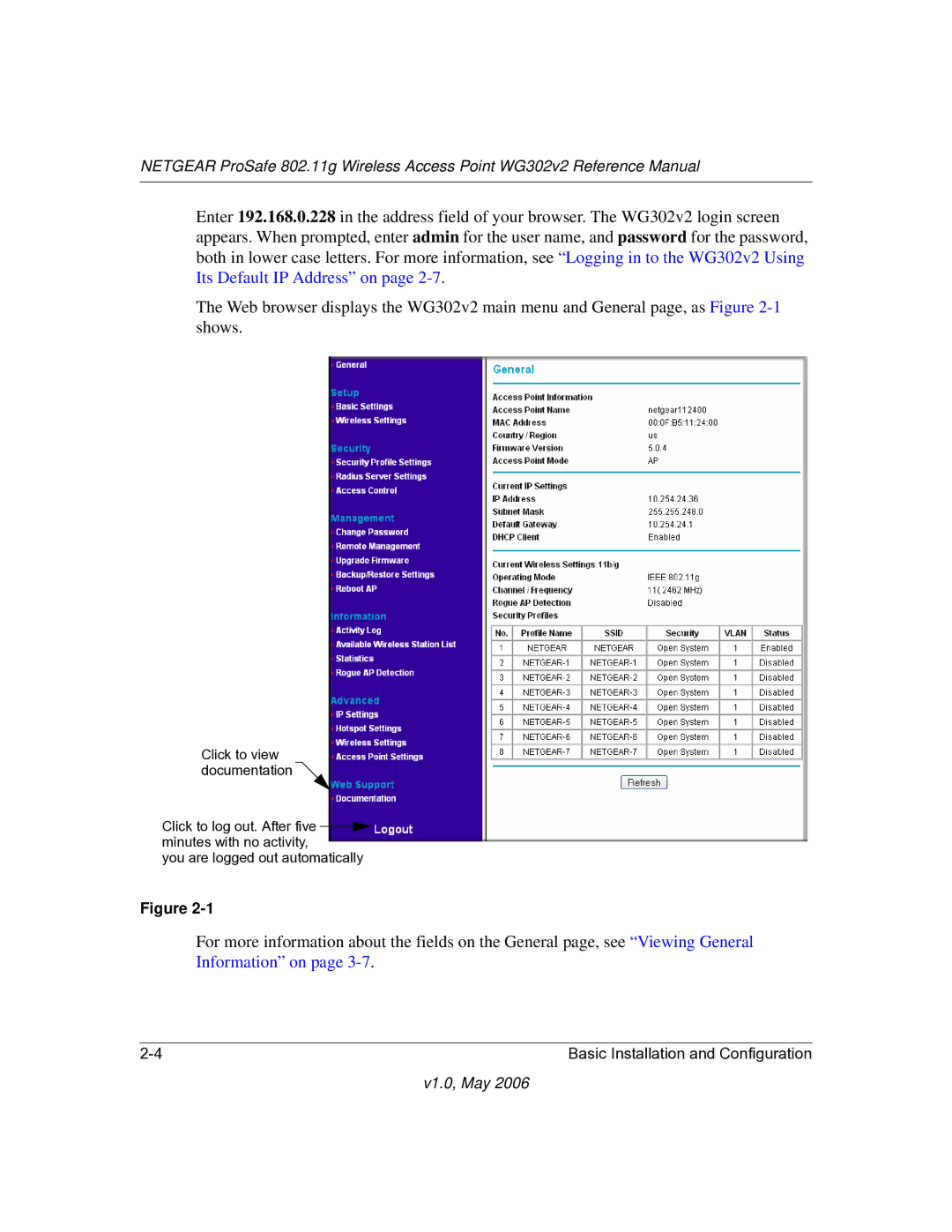 NETGEAR WG302v2 manual Click to view documentation 