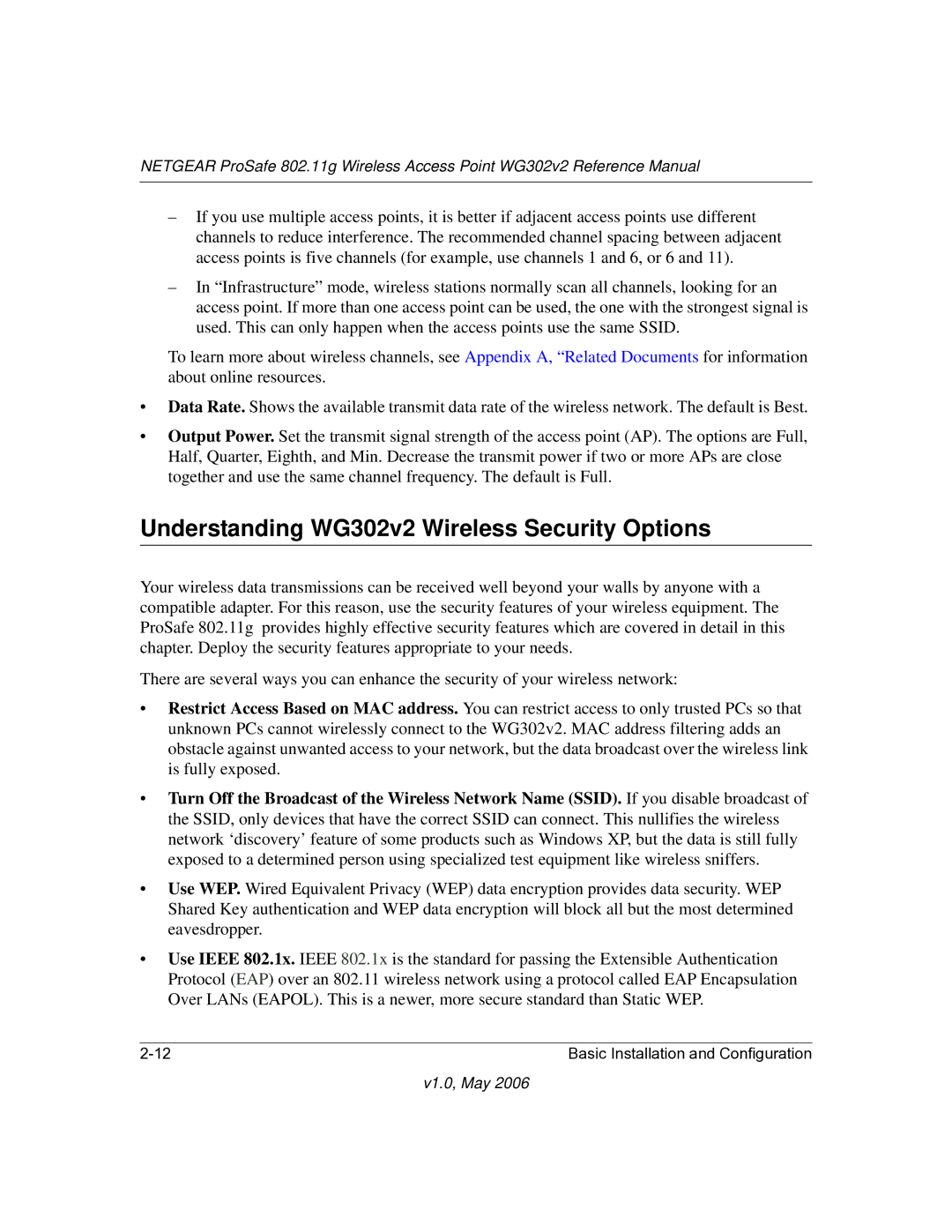 NETGEAR manual Understanding WG302v2 Wireless Security Options 