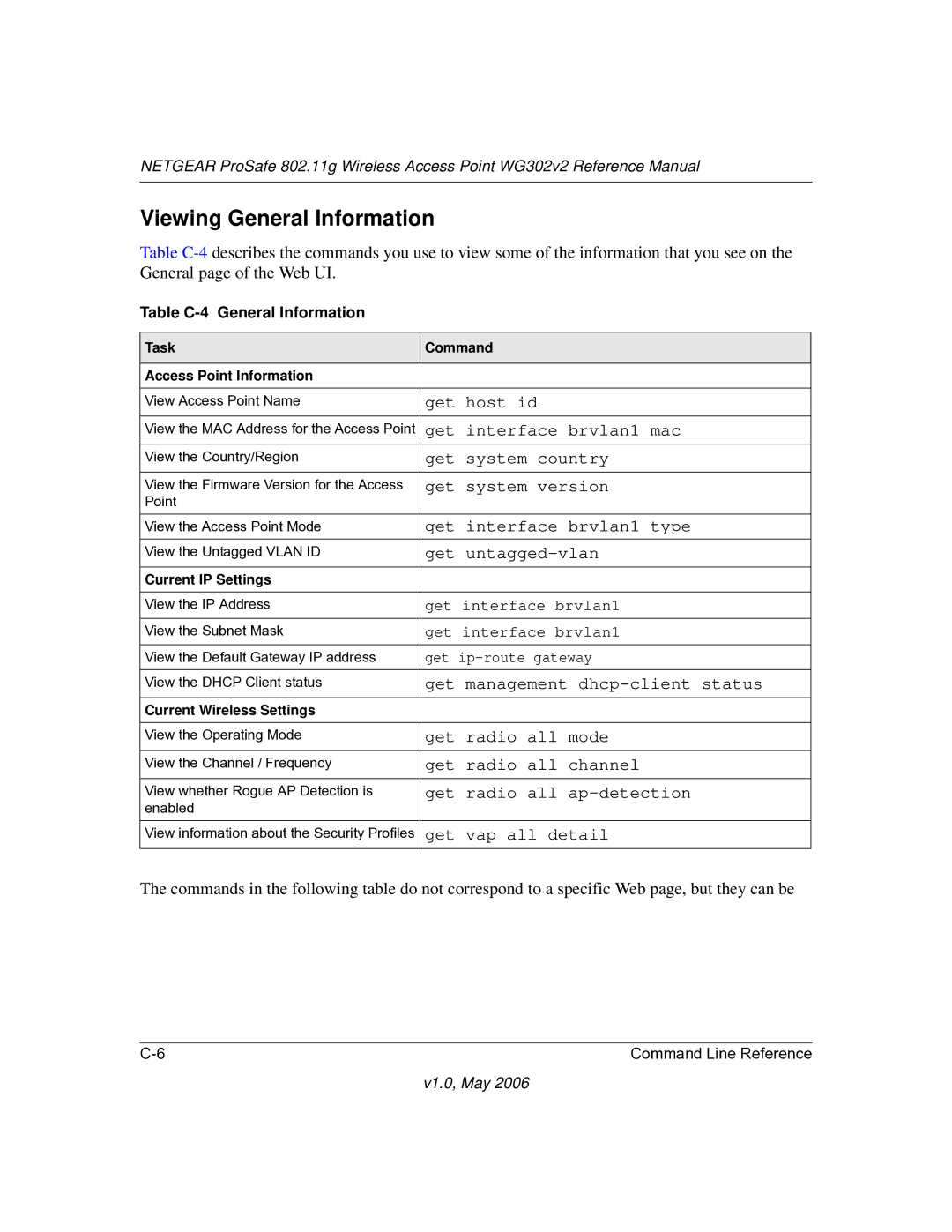 NETGEAR WG302v2 manual Viewing General Information 