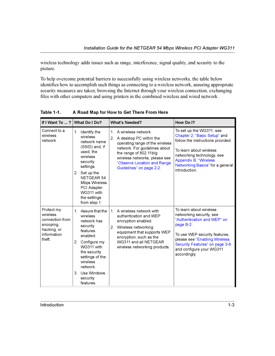 NETGEAR WG311 manual Road Map for How to Get There From Here 