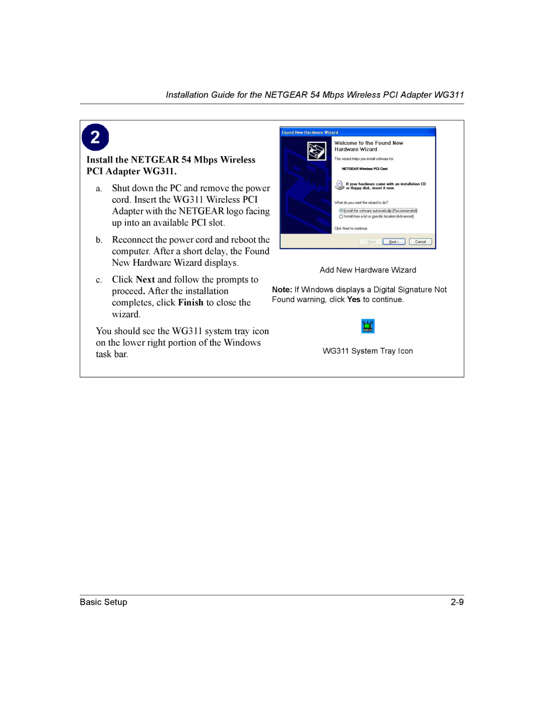 NETGEAR WG311 manual Task bar 