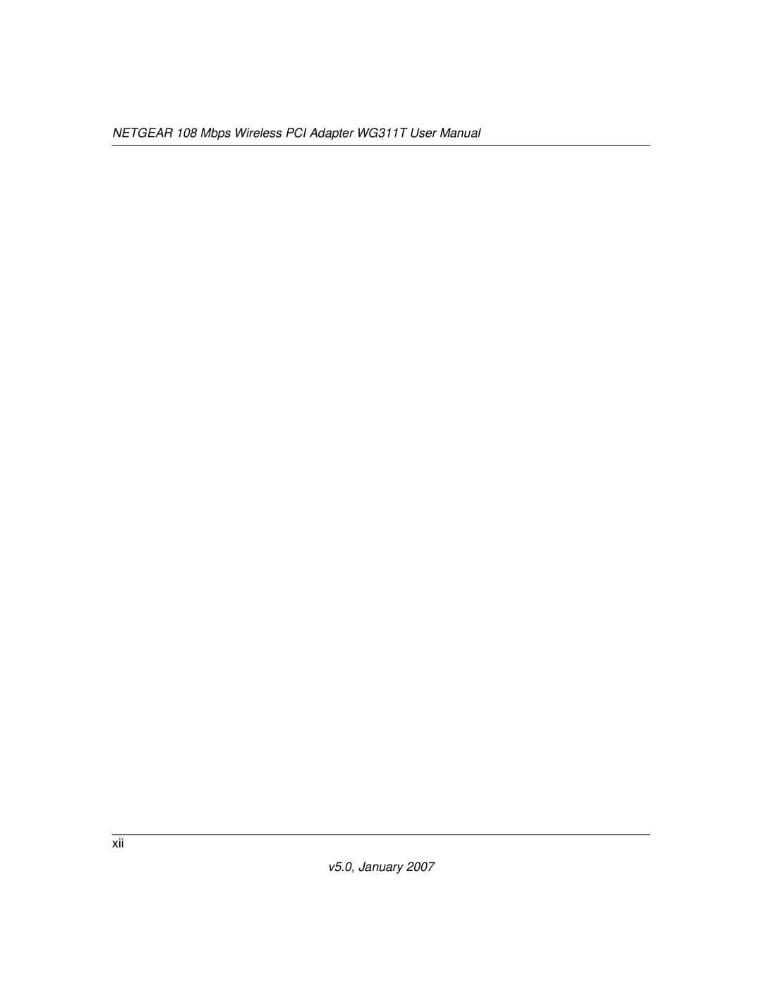 NETGEAR WG311T user manual Xii 