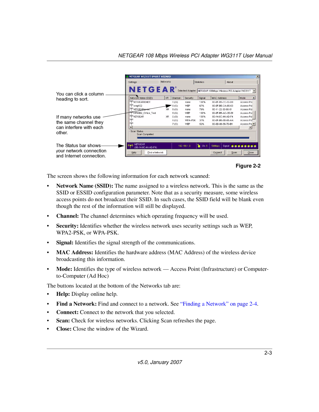 NETGEAR WG311T user manual Internet connection 