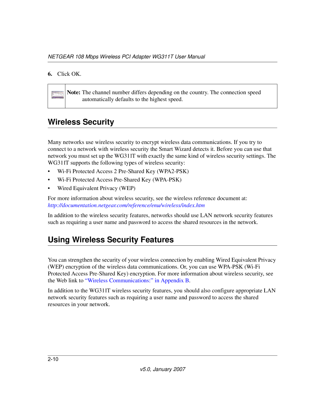 NETGEAR WG311T user manual Using Wireless Security Features 