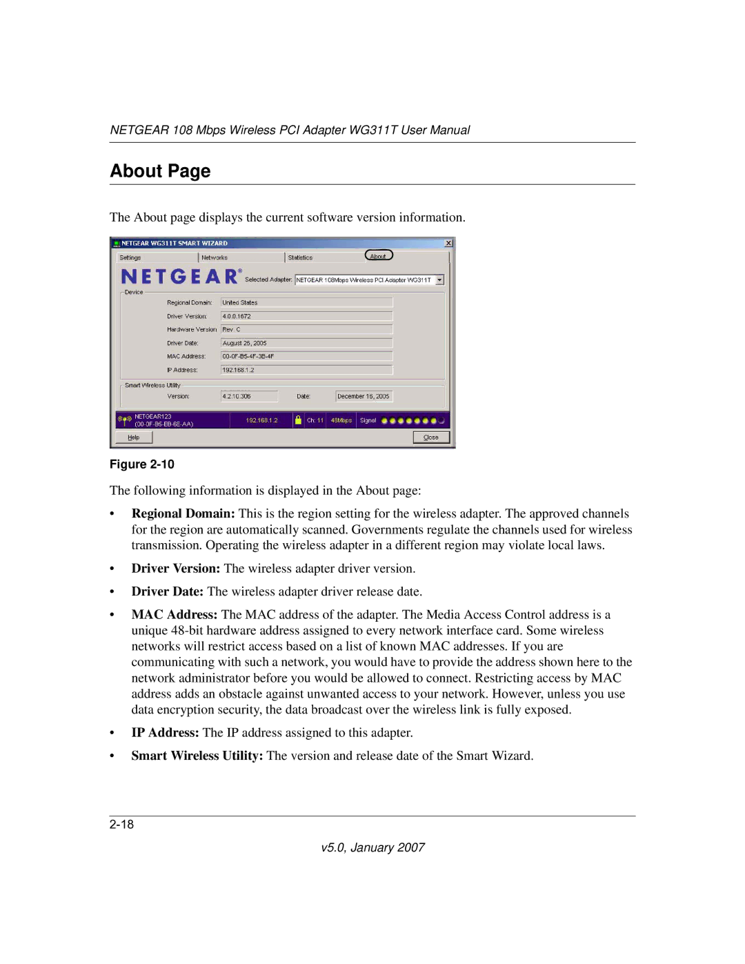 NETGEAR WG311T user manual About 