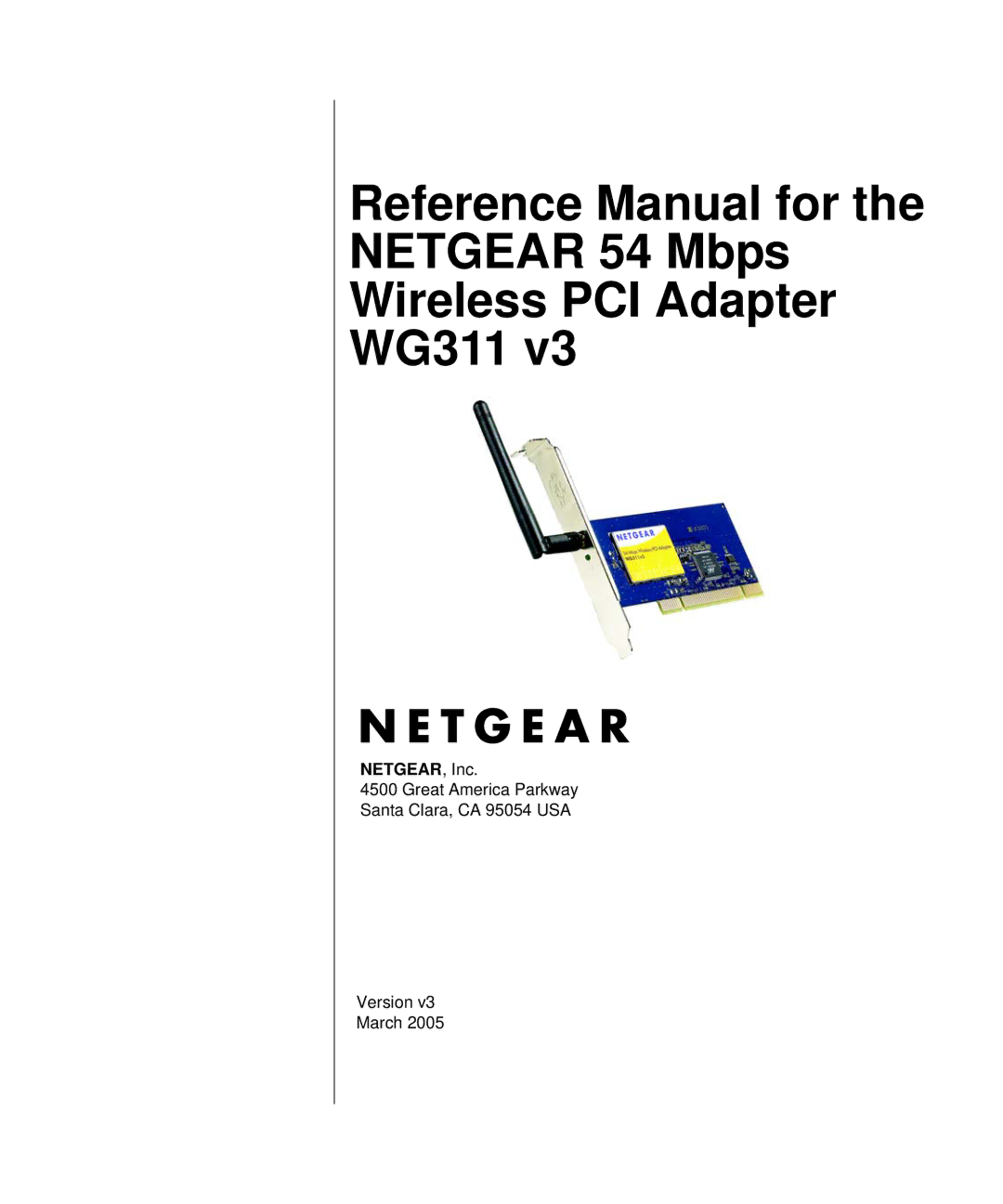 NETGEAR WG311v3 manual NETGEAR, Inc 