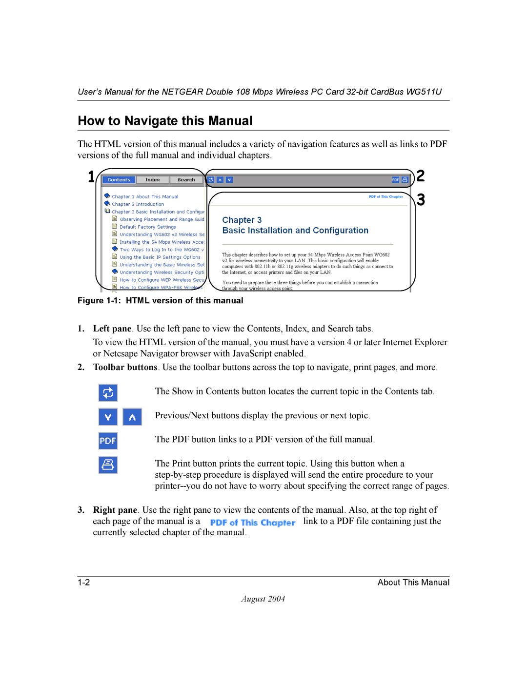 NETGEAR WG511U user manual How to Navigate this Manual, Html version of this manual 