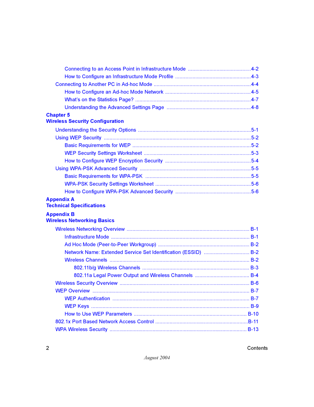 NETGEAR WG511U user manual Chapter Wireless Security Configuration 