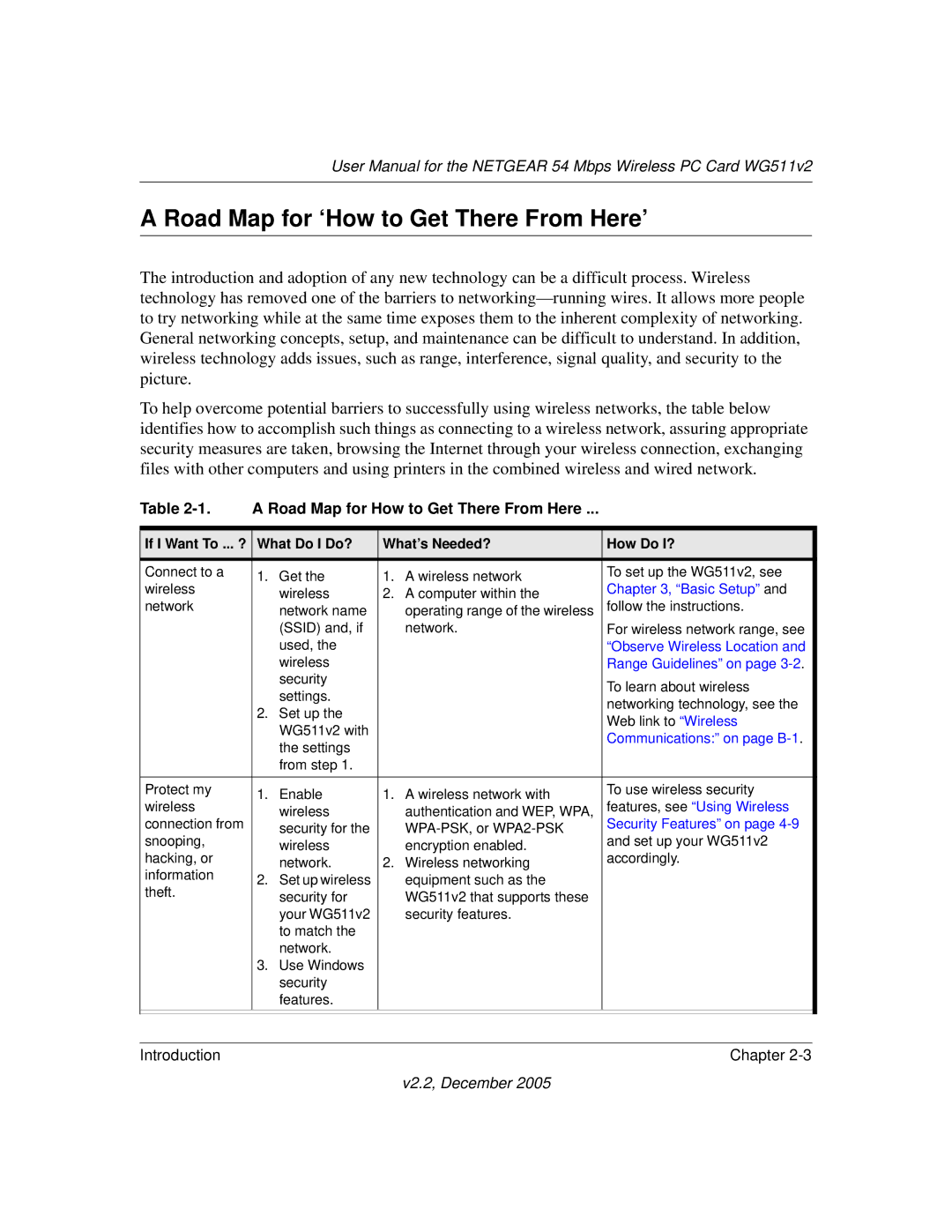 NETGEAR WG511v2 user manual Road Map for ‘How to Get There From Here’, Road Map for How to Get There From Here 