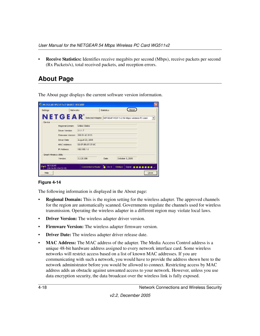 NETGEAR WG511v2 user manual About 