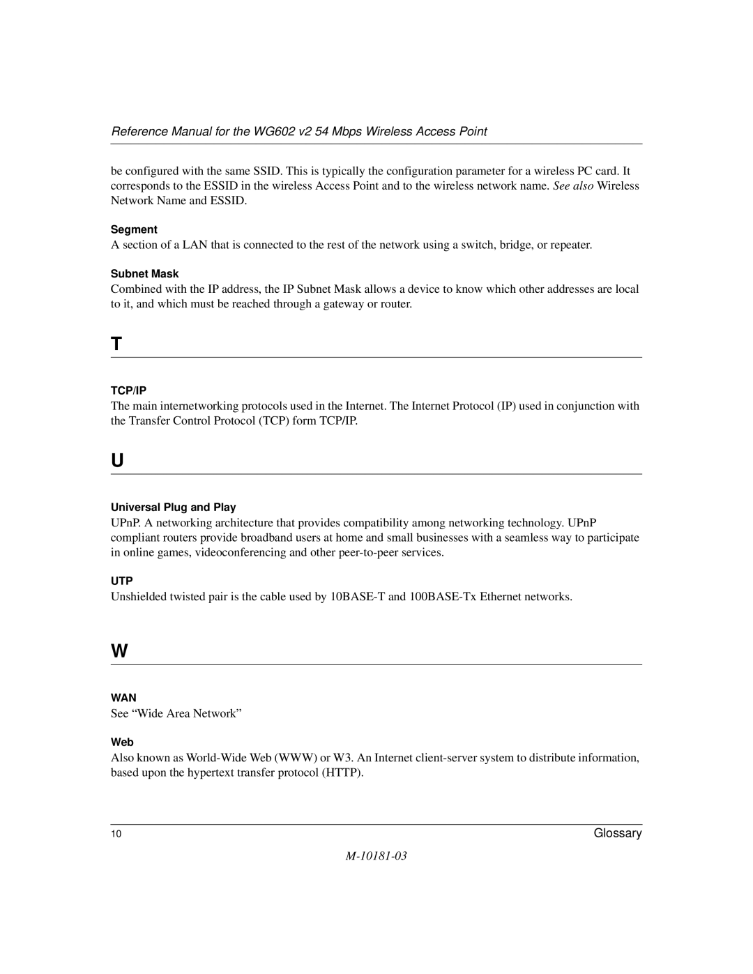 NETGEAR WG602 V2 manual See Wide Area Network 