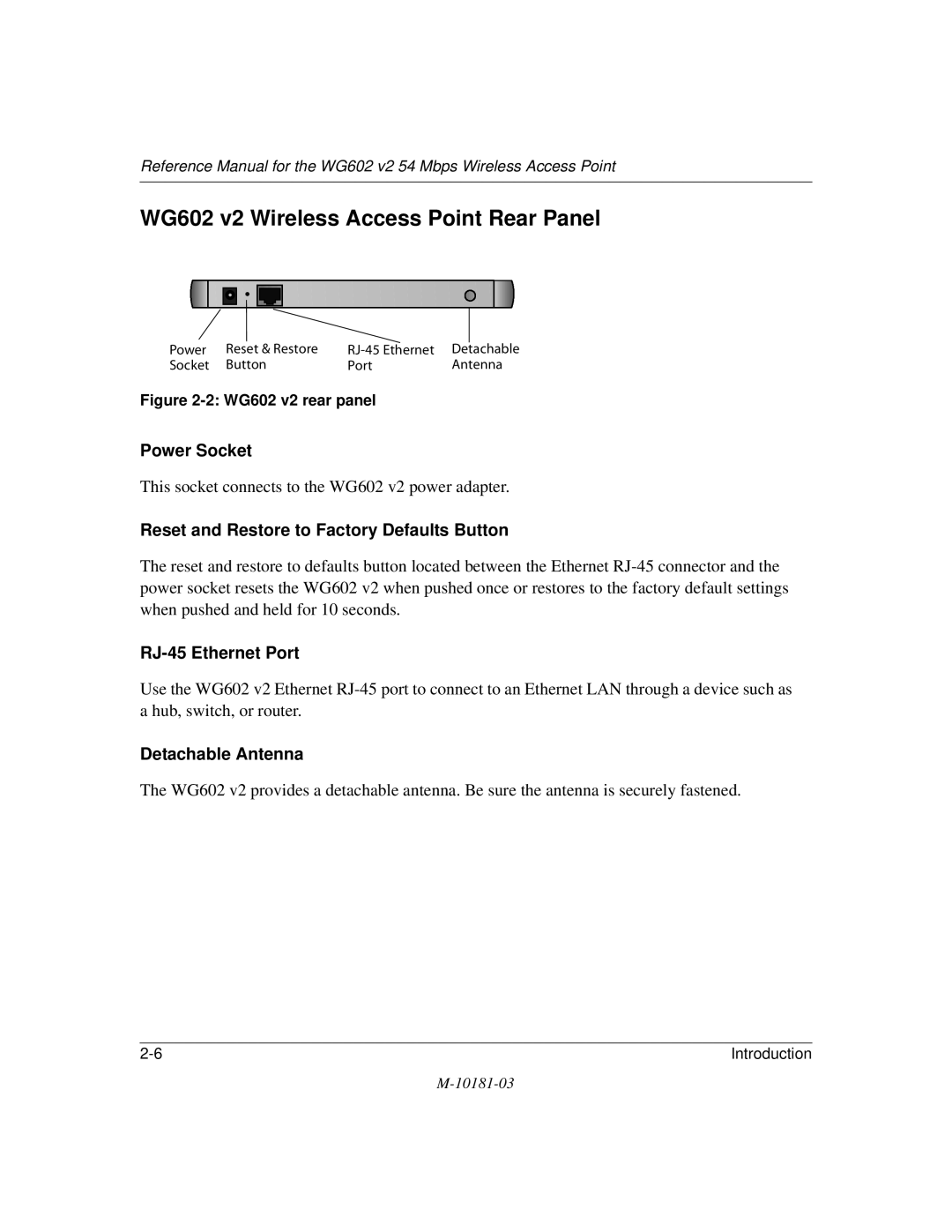 NETGEAR WG602 V2 manual Access 