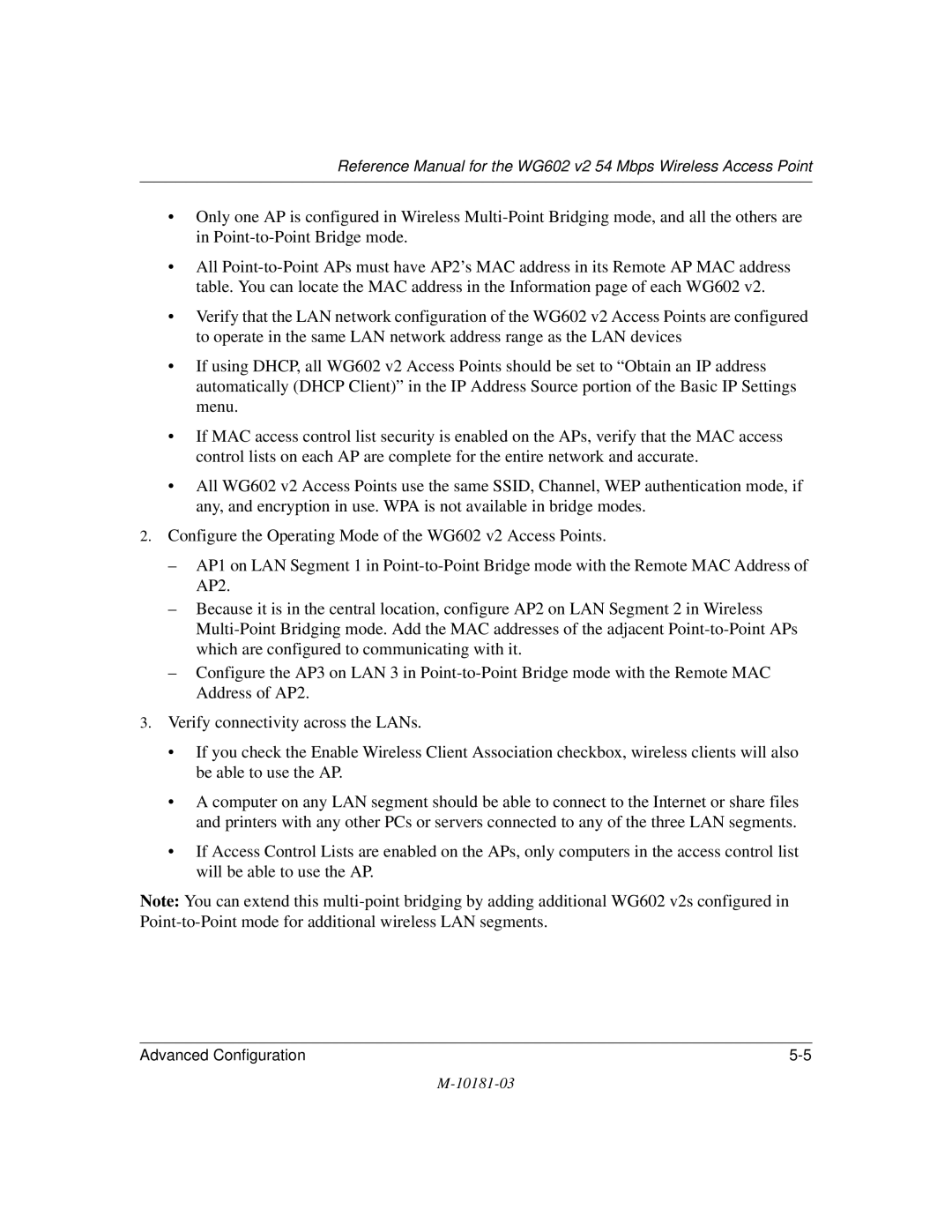 NETGEAR WG602 V2 manual Advanced Configuration 