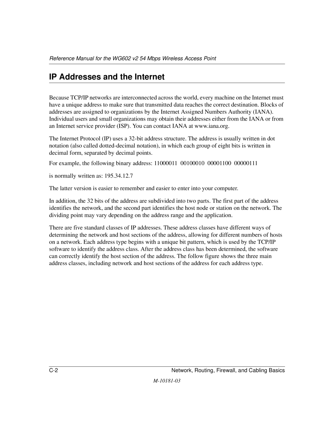 NETGEAR WG602 V2 manual IP Addresses and the Internet 