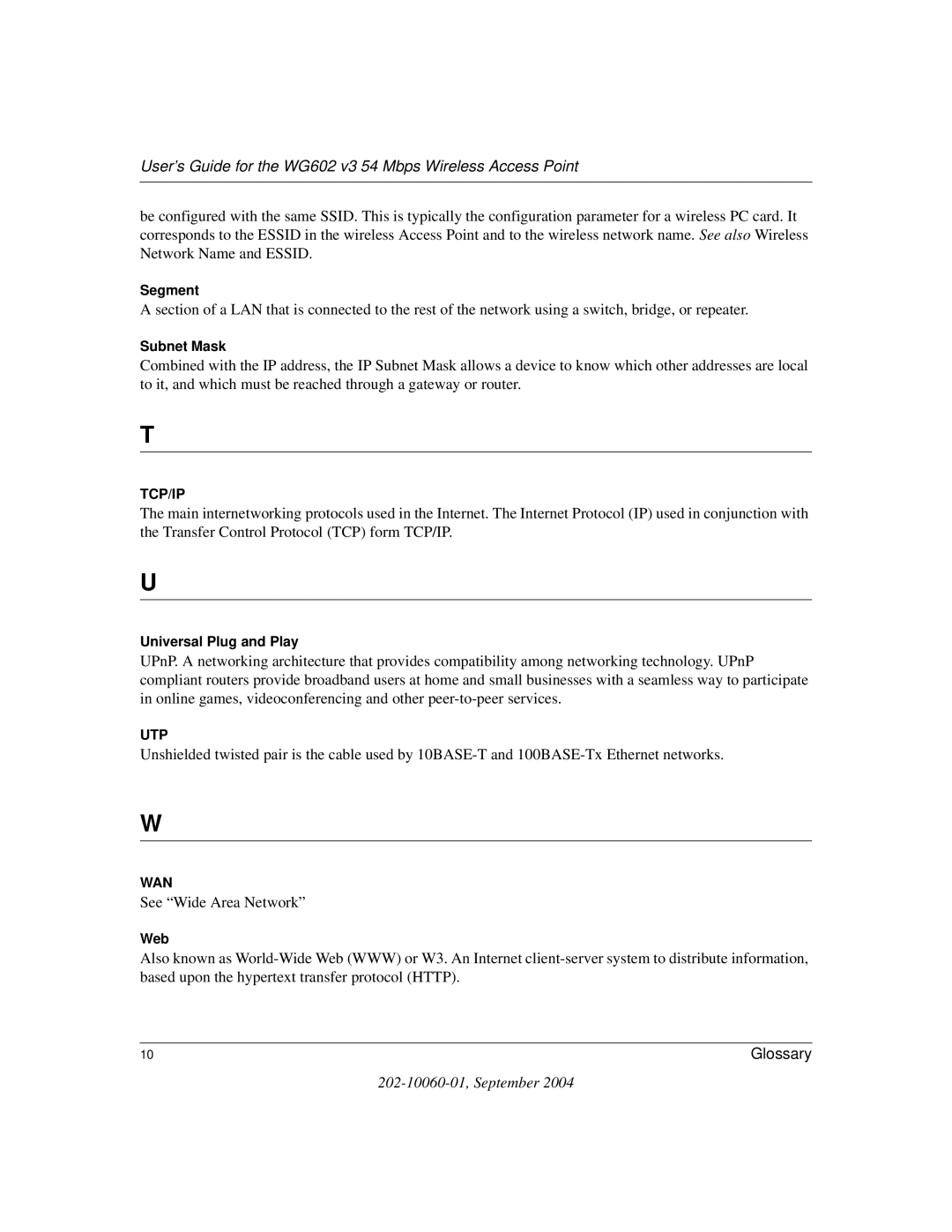 NETGEAR WG602NA manual See Wide Area Network 