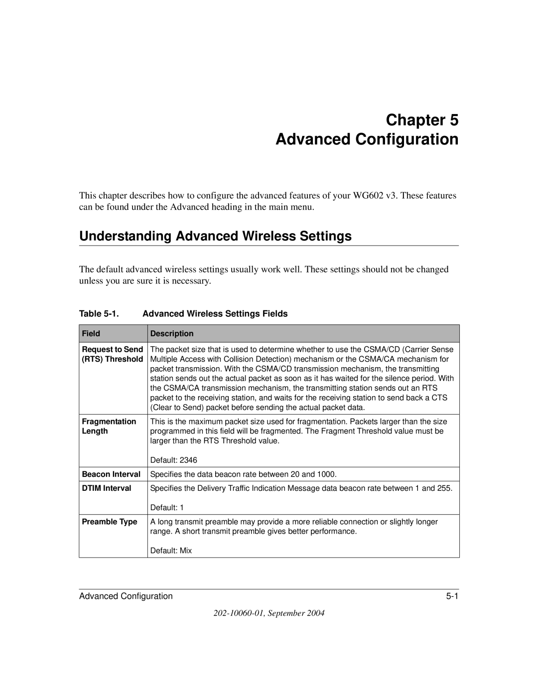 NETGEAR WG602NA manual Chapter Advanced Configuration, Understanding Advanced Wireless Settings 