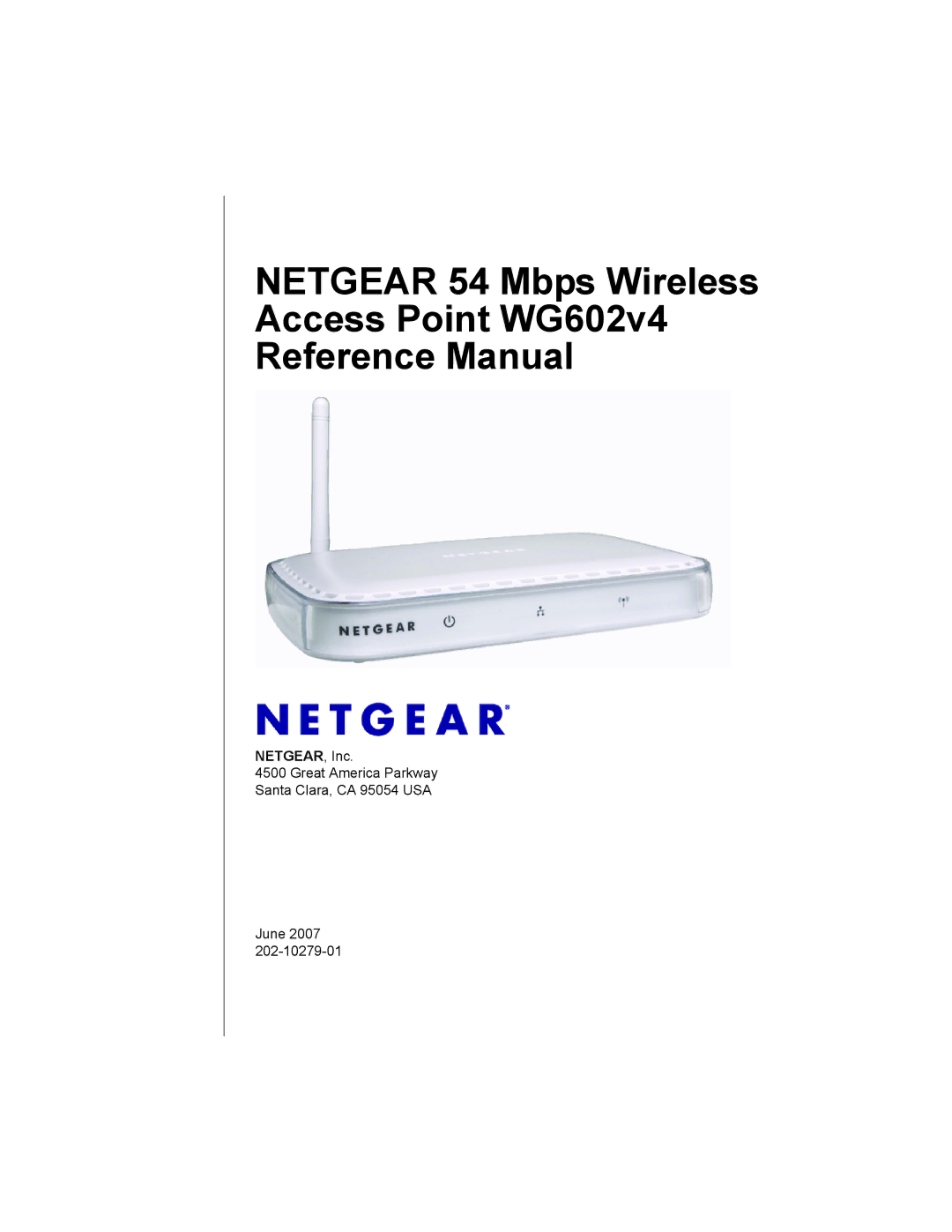 NETGEAR WG602V4 manual NETGEAR, Inc 