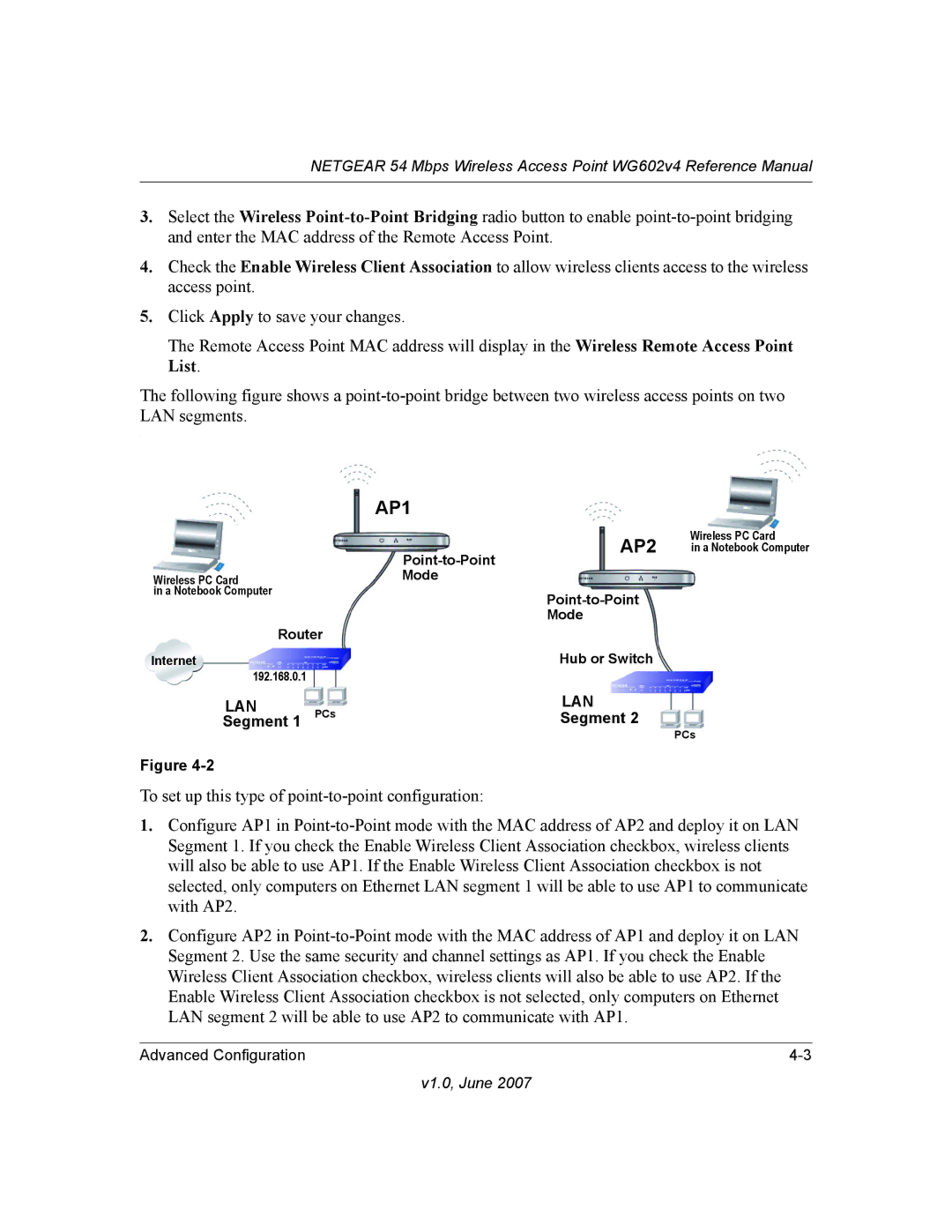 NETGEAR WG602V4 manual AP1 AP2, Segment 