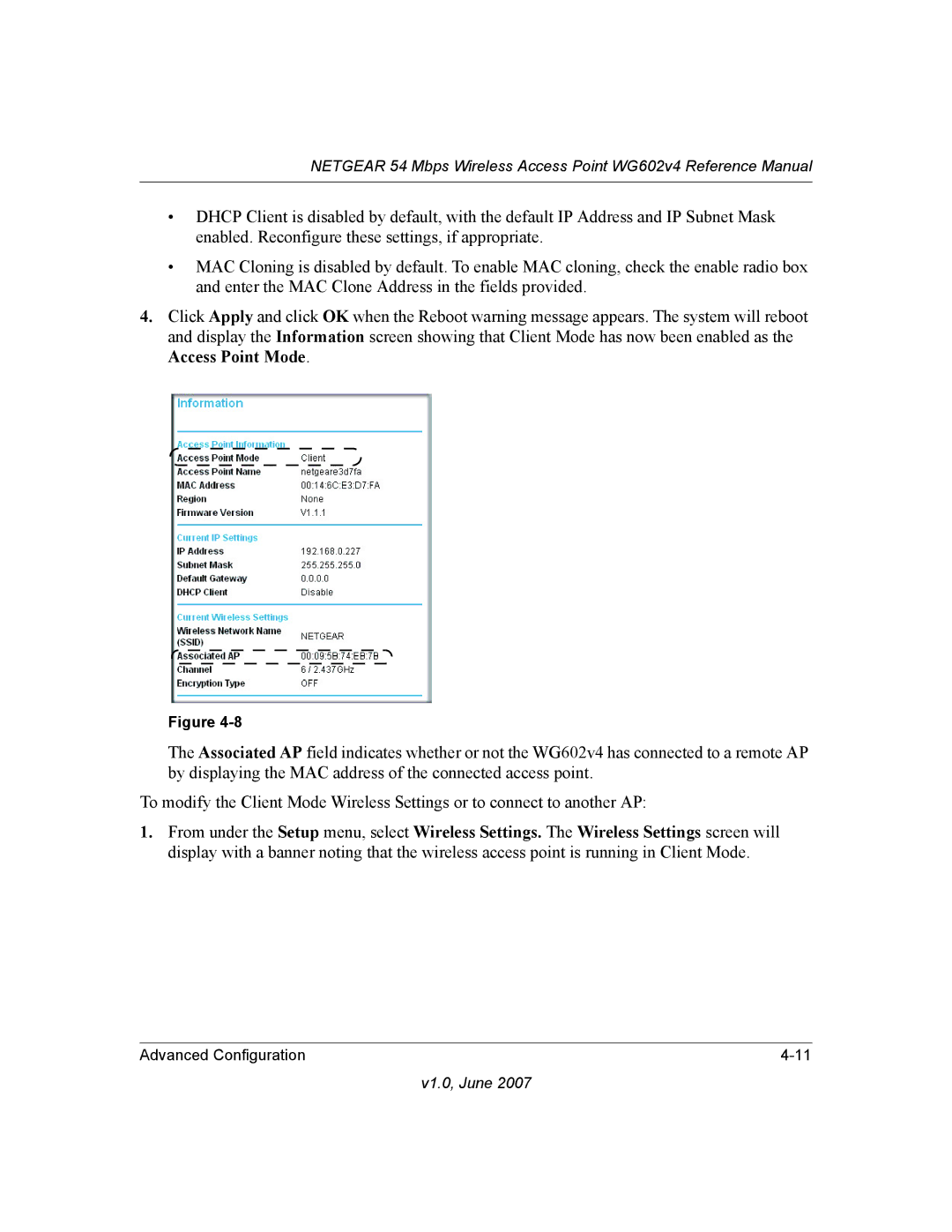 NETGEAR WG602V4 manual V1.0, June 