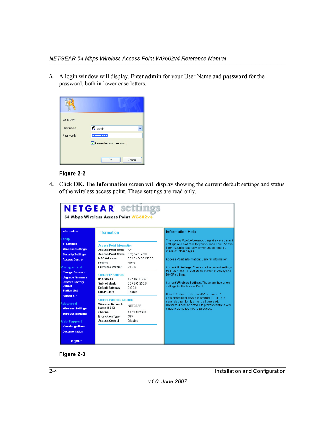 NETGEAR WG602V4 manual 